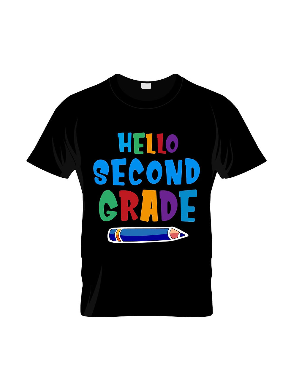 Thumbnail: hello 1st grade colorful pencil students back school coloring t shirt