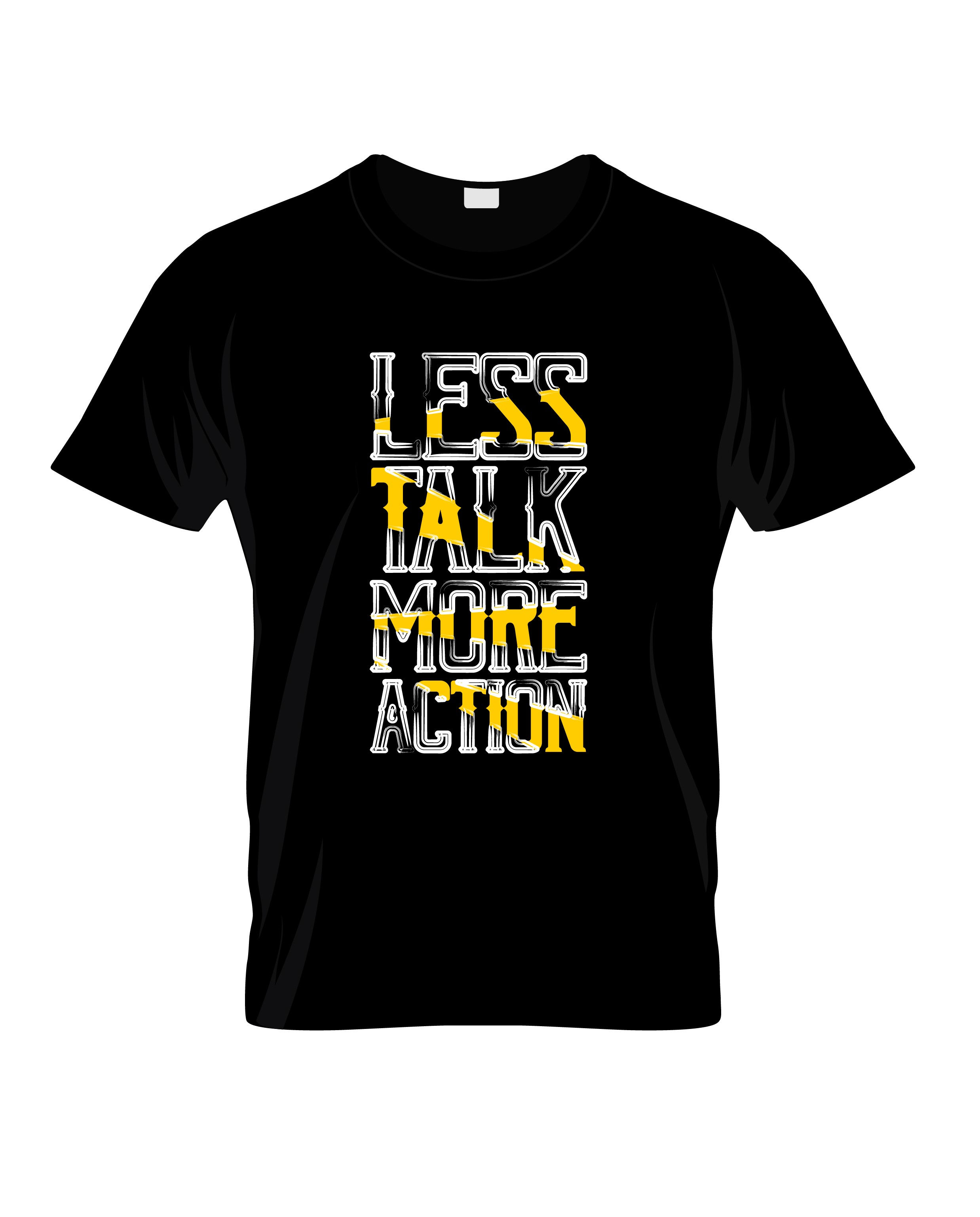 lsss talk more action typography printed t shirts