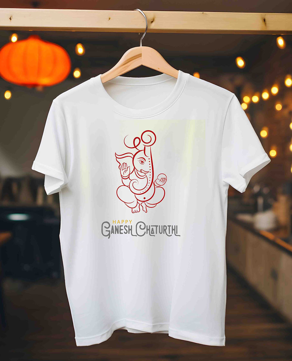 Thumbnail: Lucknow Family Ganesh Utsav T-Shirts: Nawabi City’s Family Celebration