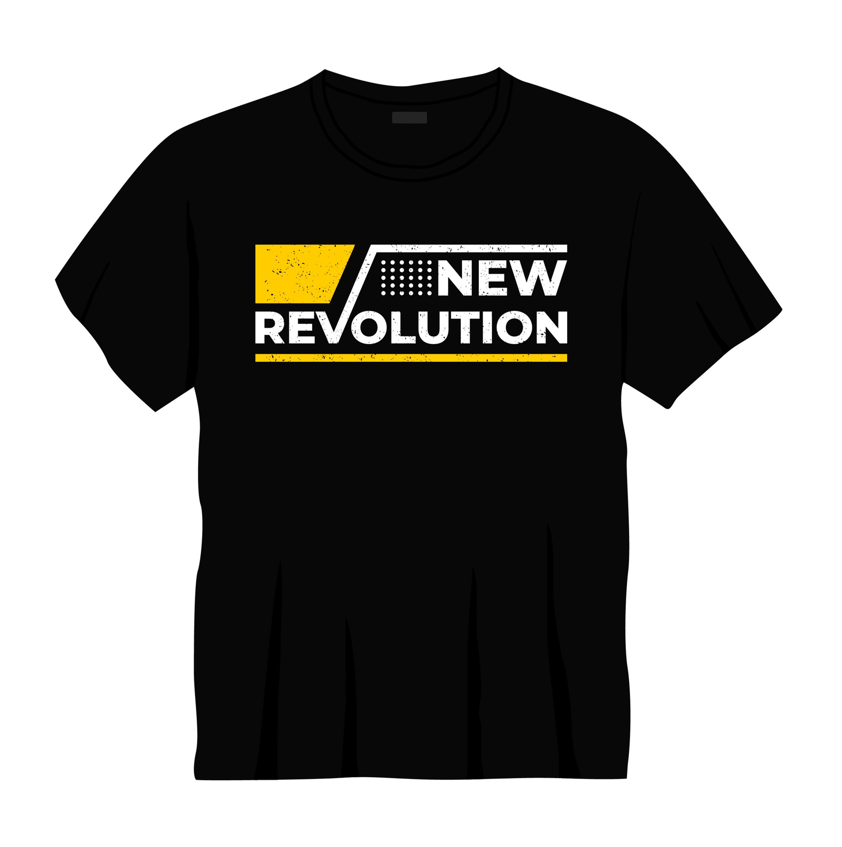 new revolution typography printed t shirts