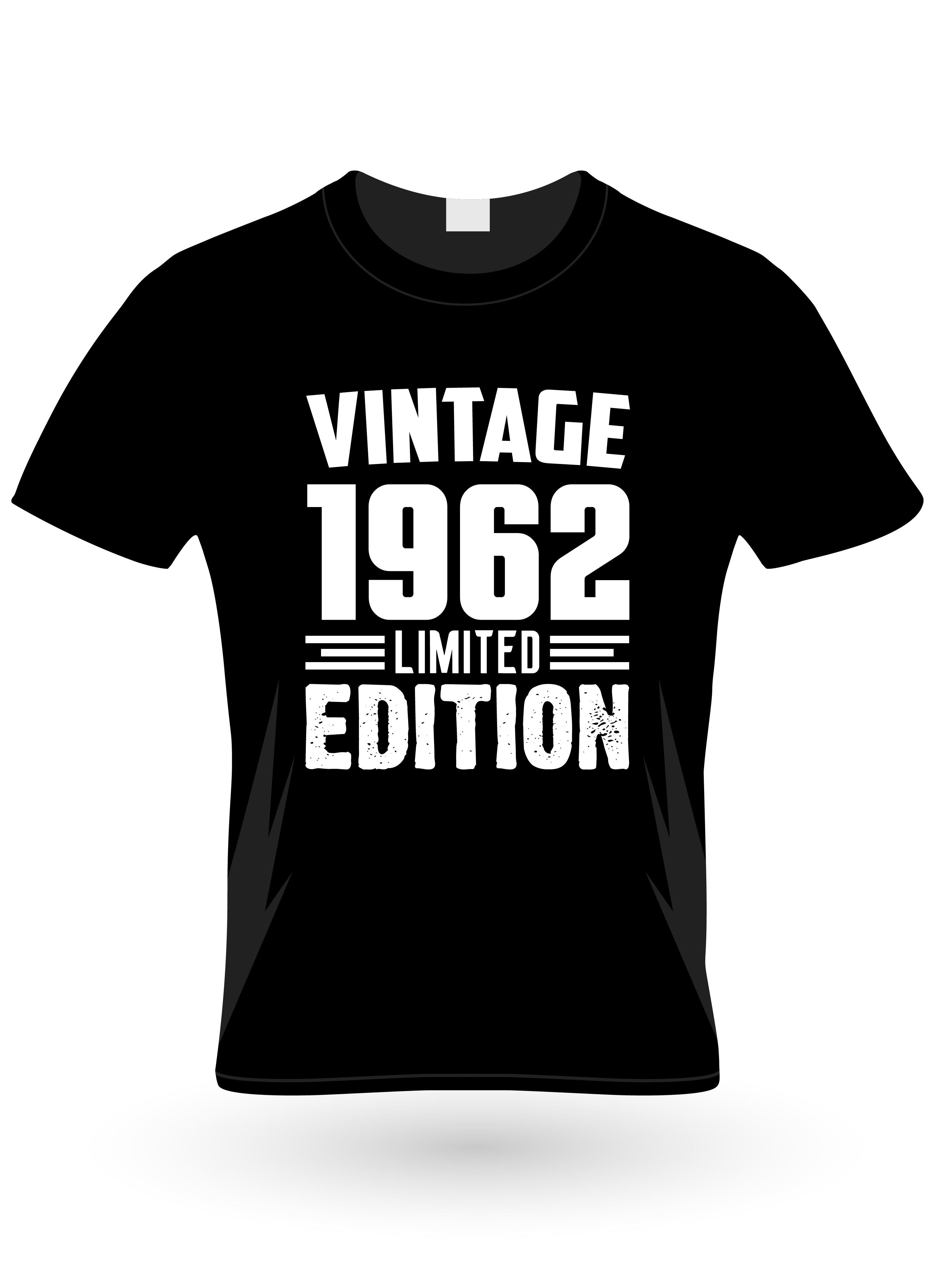 vintage 1962 limited edition typography t shirts 1962 vintage t shirts