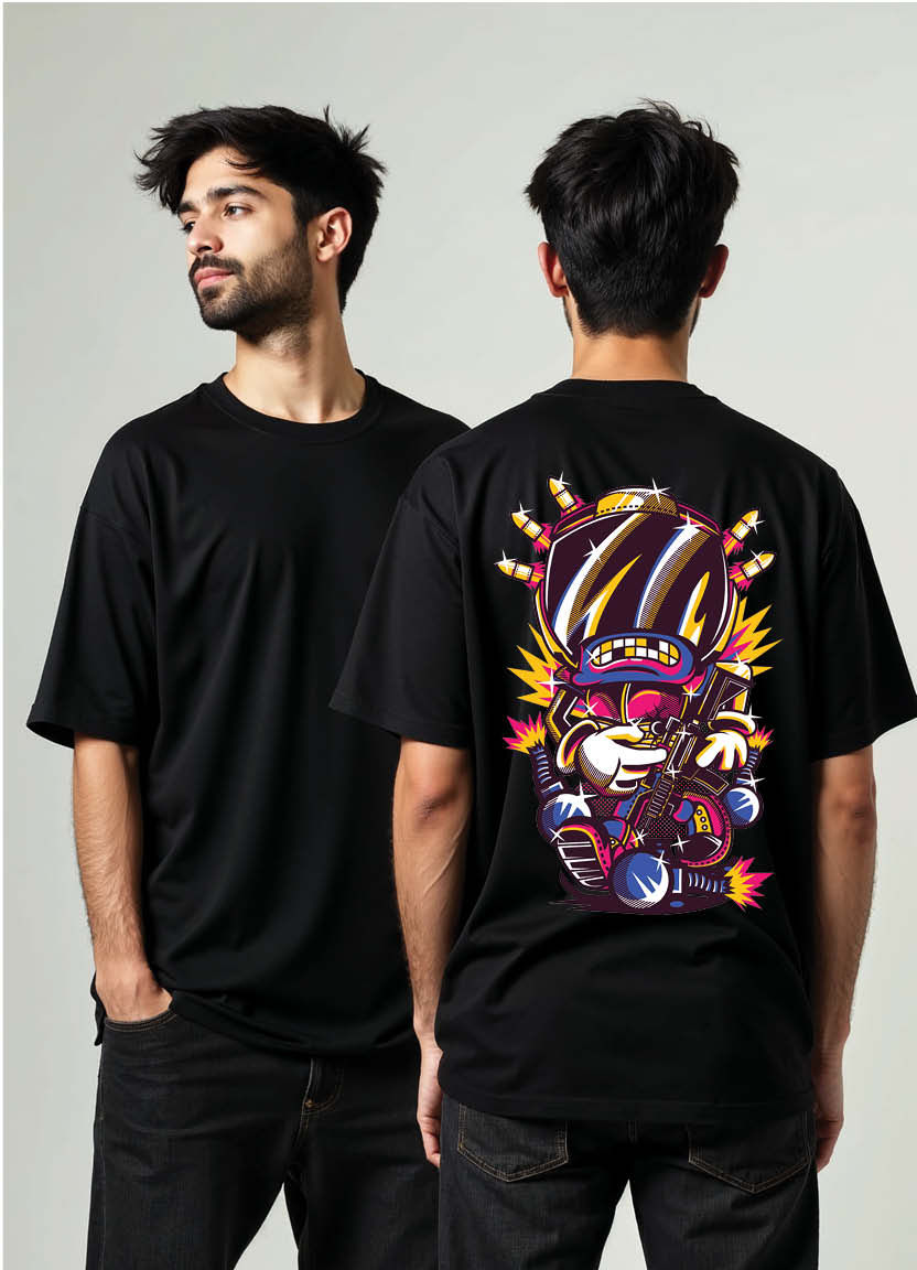 Skate Life Oversized Graphic T-Shirt with Iconic Skateboard Print Design