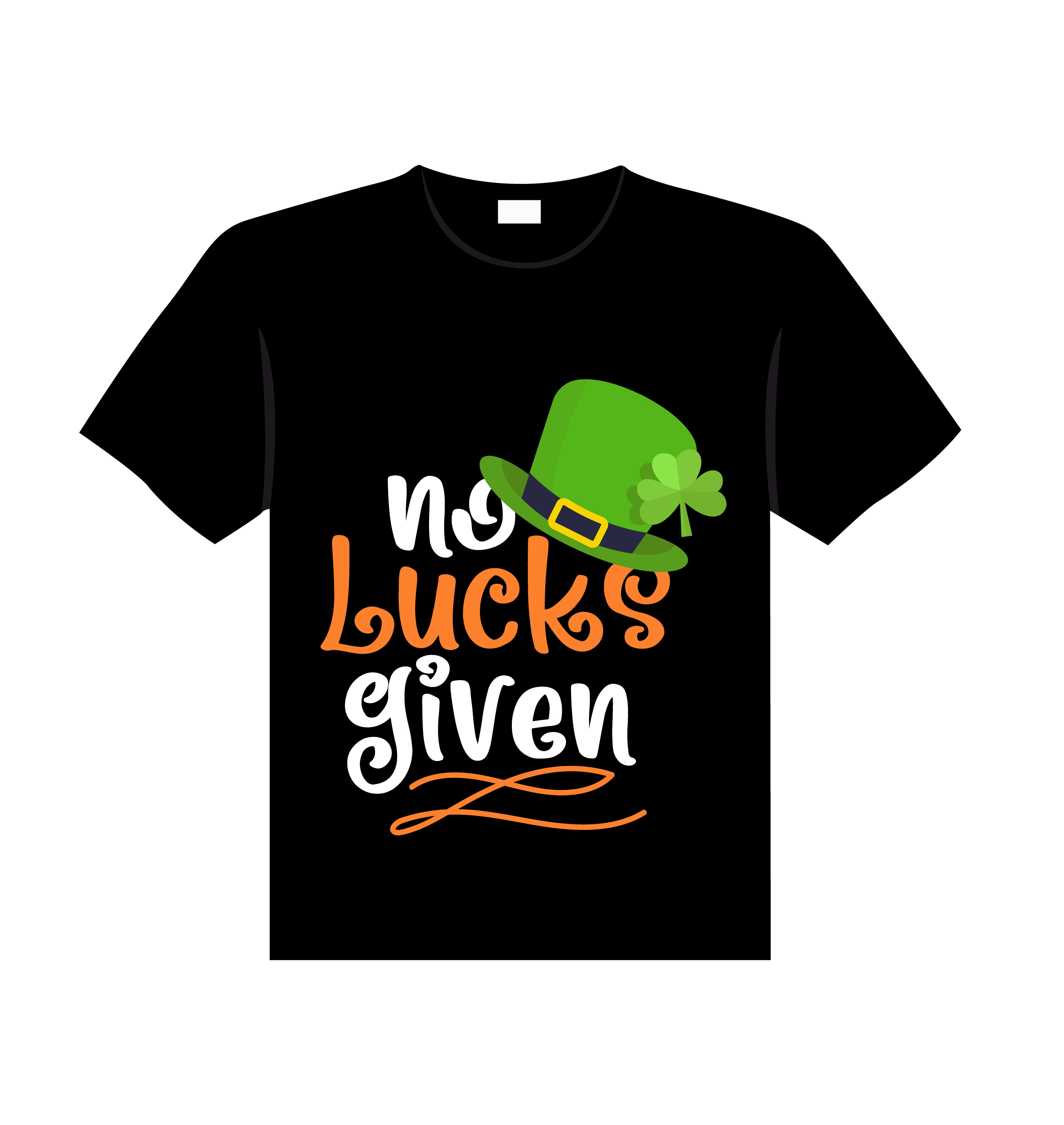 no lucks given typography printed t shirts