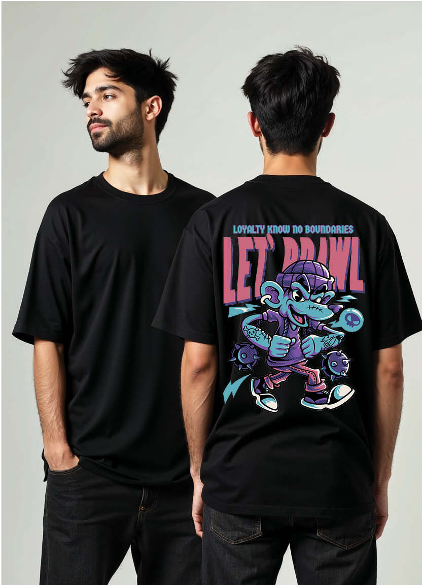 Spooky Street Oversized T-Shirt with Horror-Inspired Streetwear Graphic