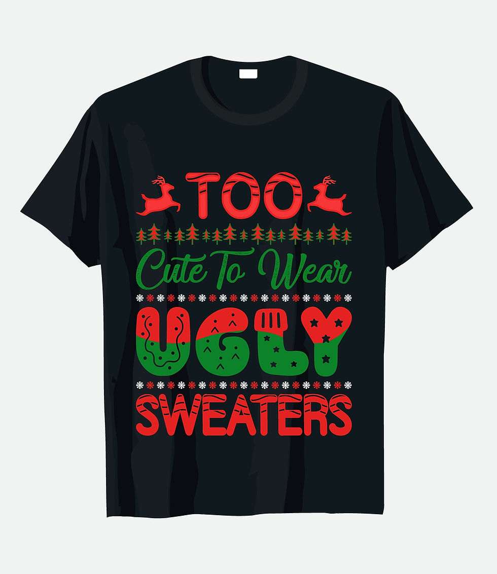 to cute wear ugly sweaters graphic printed t shirts