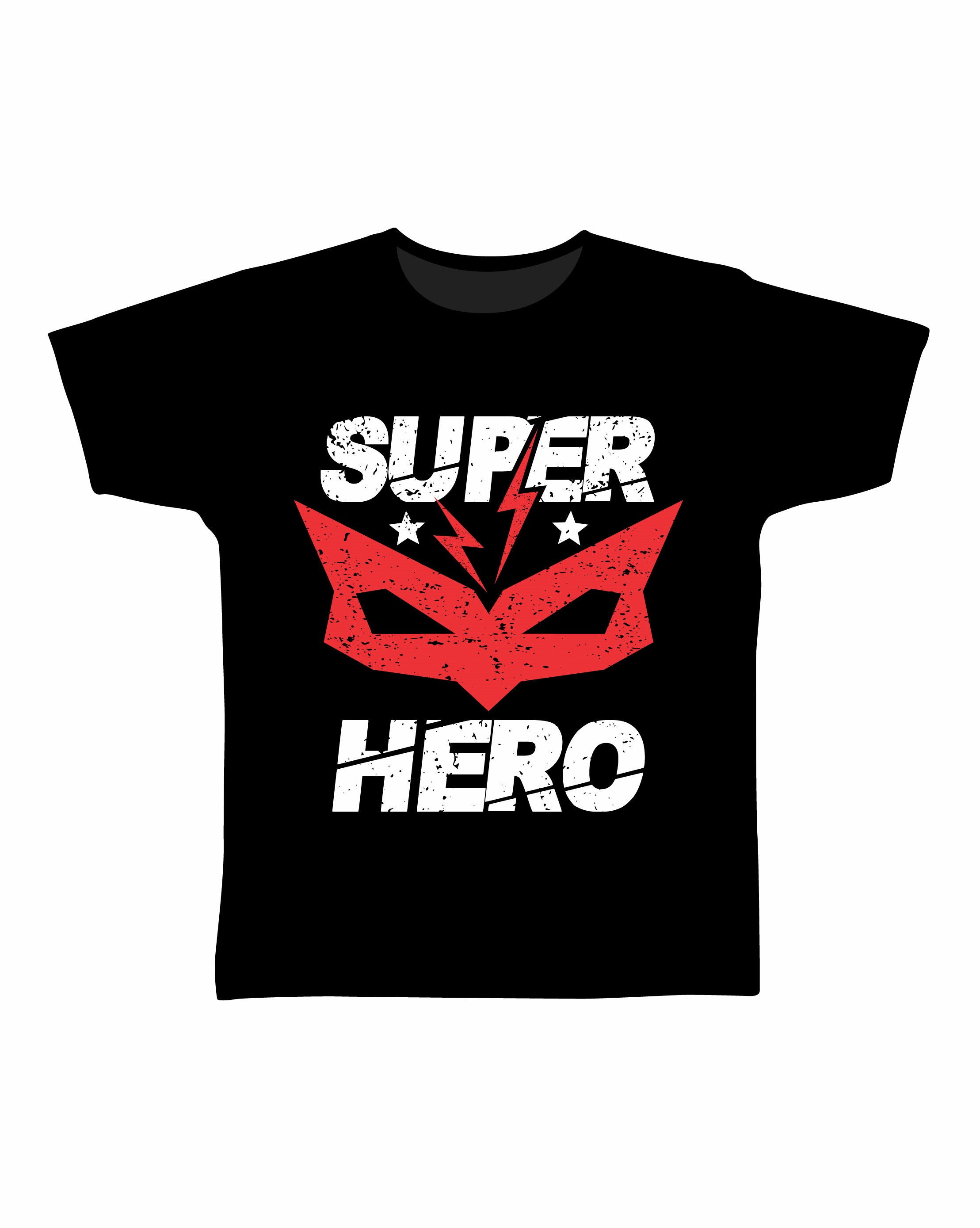 super hero typography printed t shirts