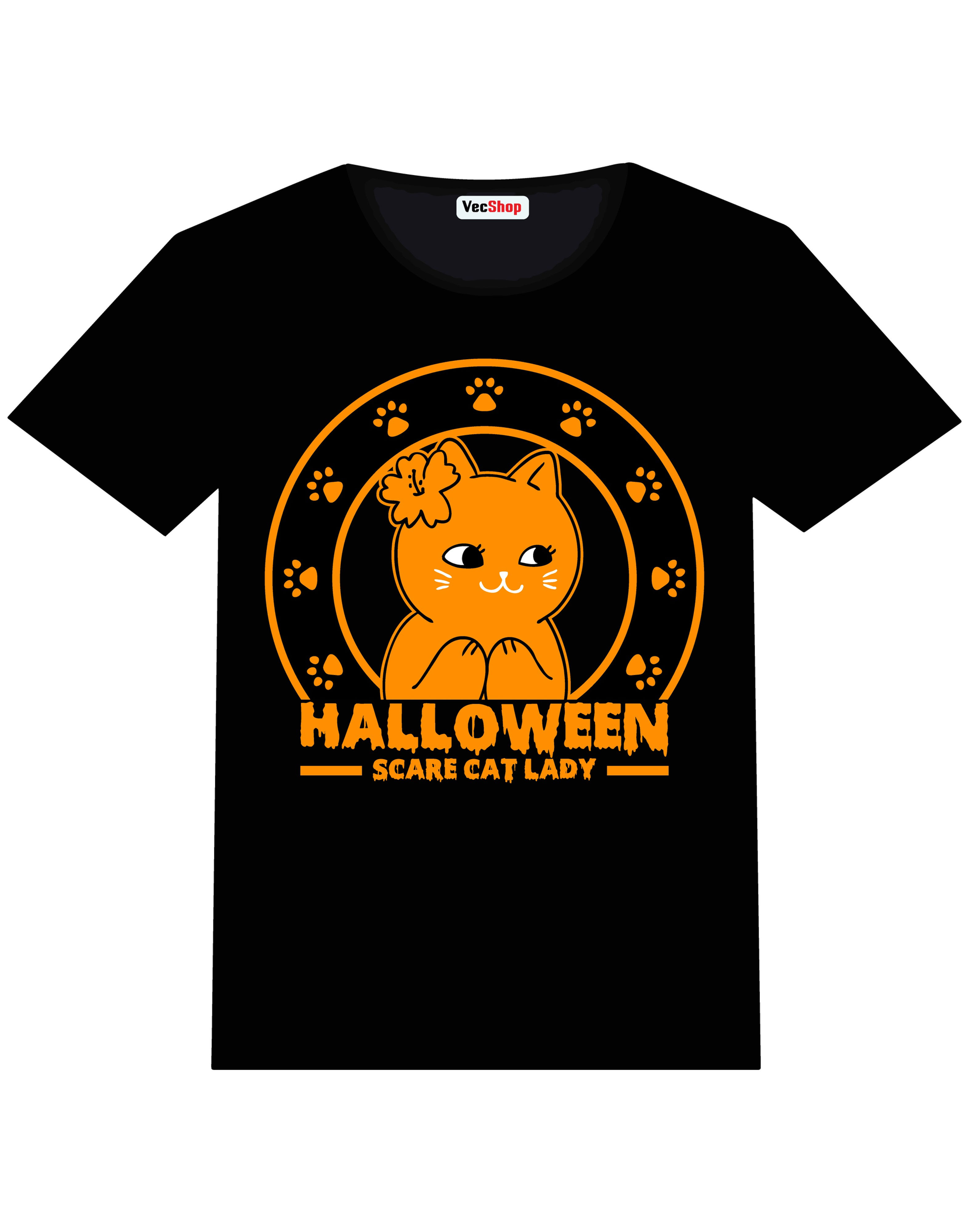 halloween scare cat lady graphic t shirt scare cat t shirt