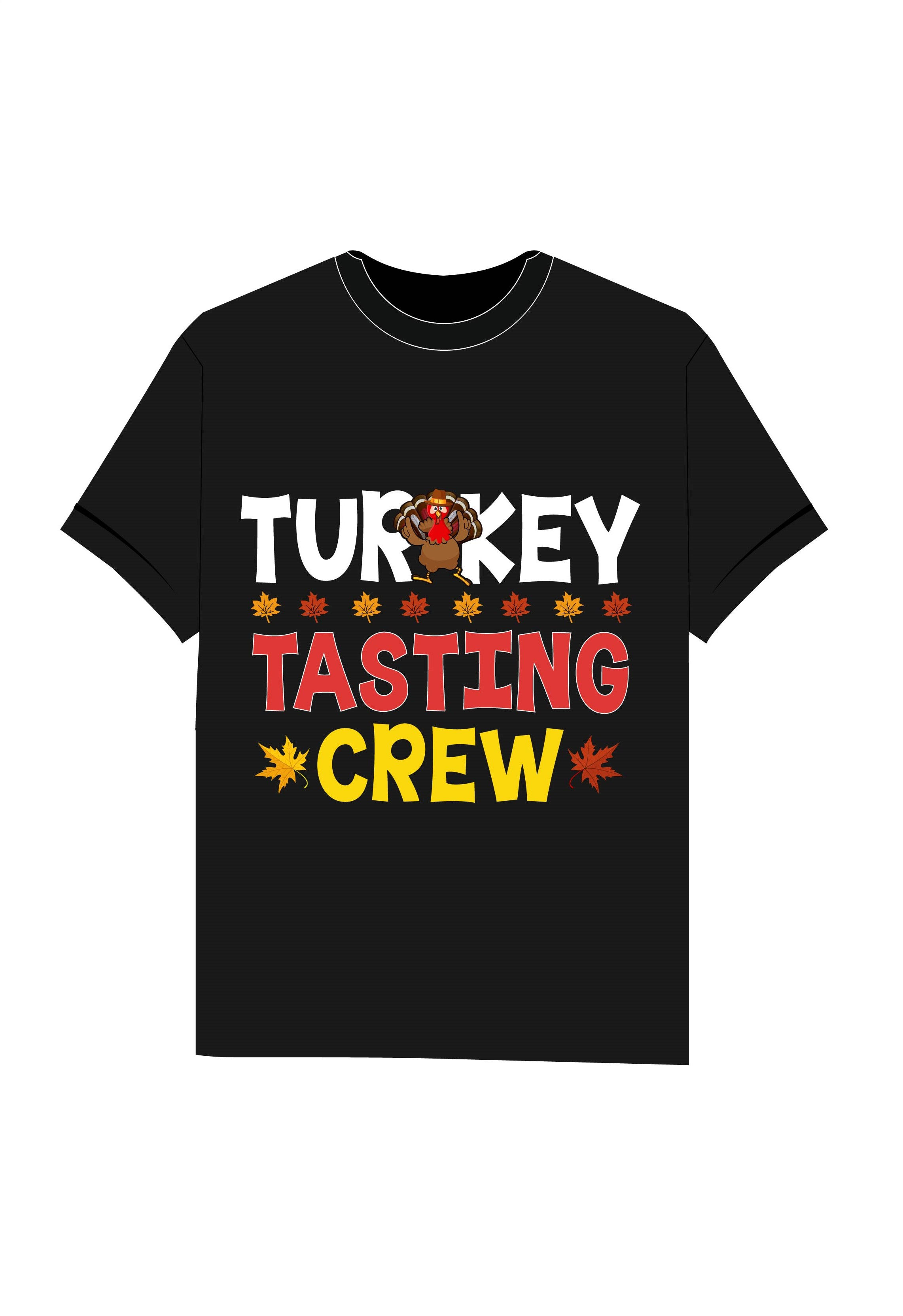 turkey tasting crew graphic printed t shirt.