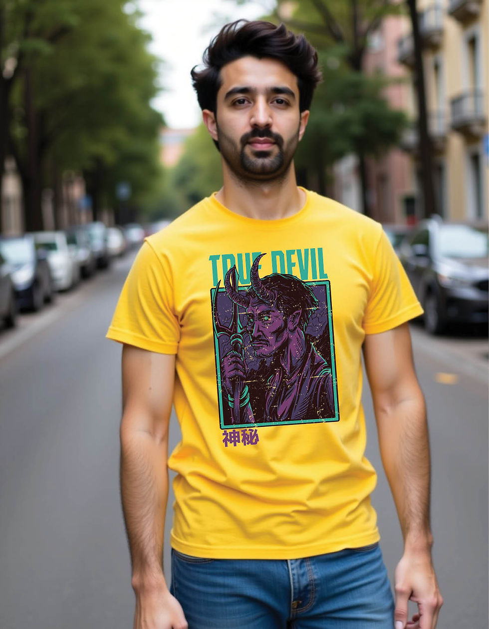 Thumbnail: Night Flux Standard Fit Tee with Lunar Flow Graphic Print Art
