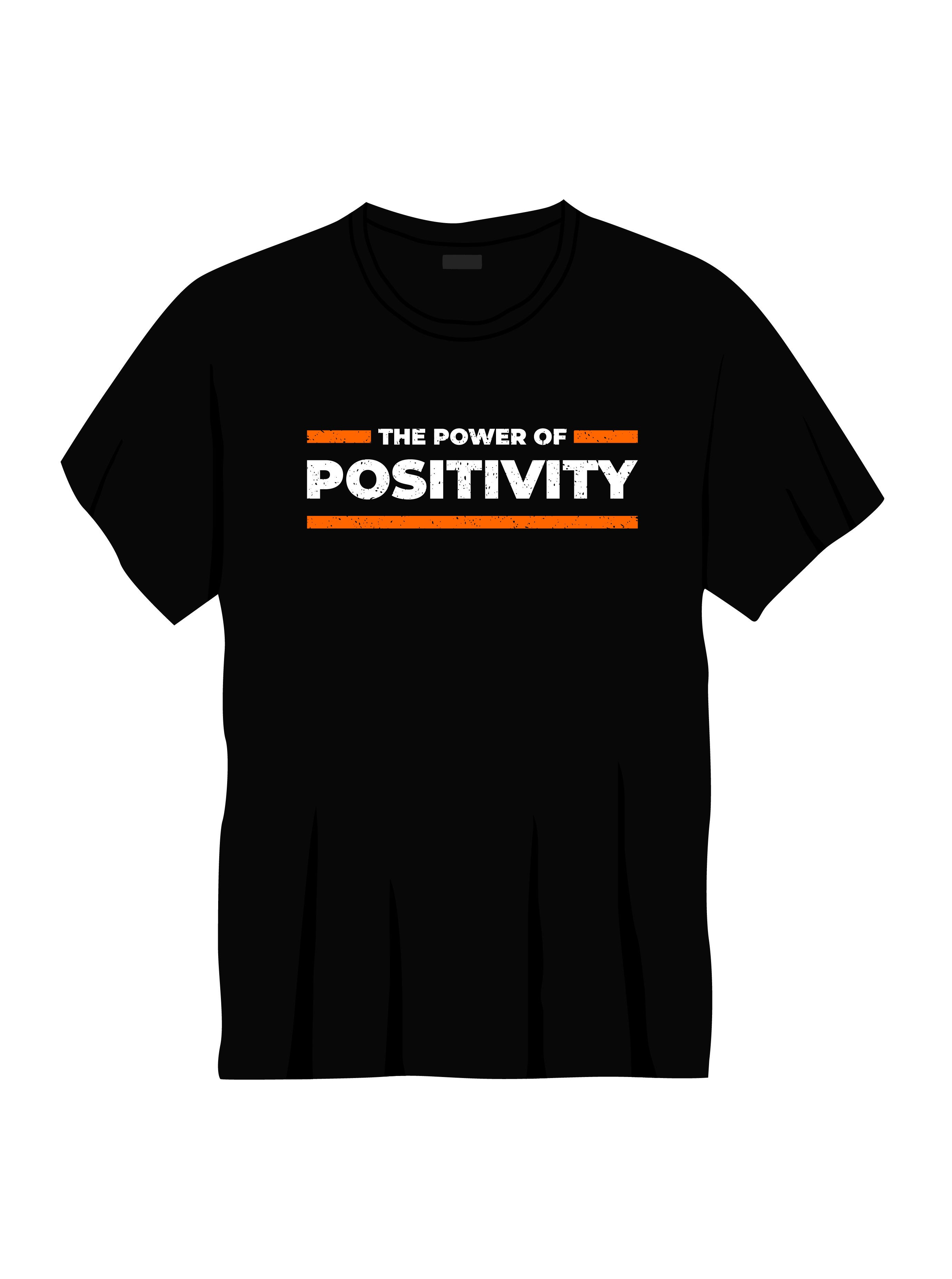 the power of positivity typography printed t shirts