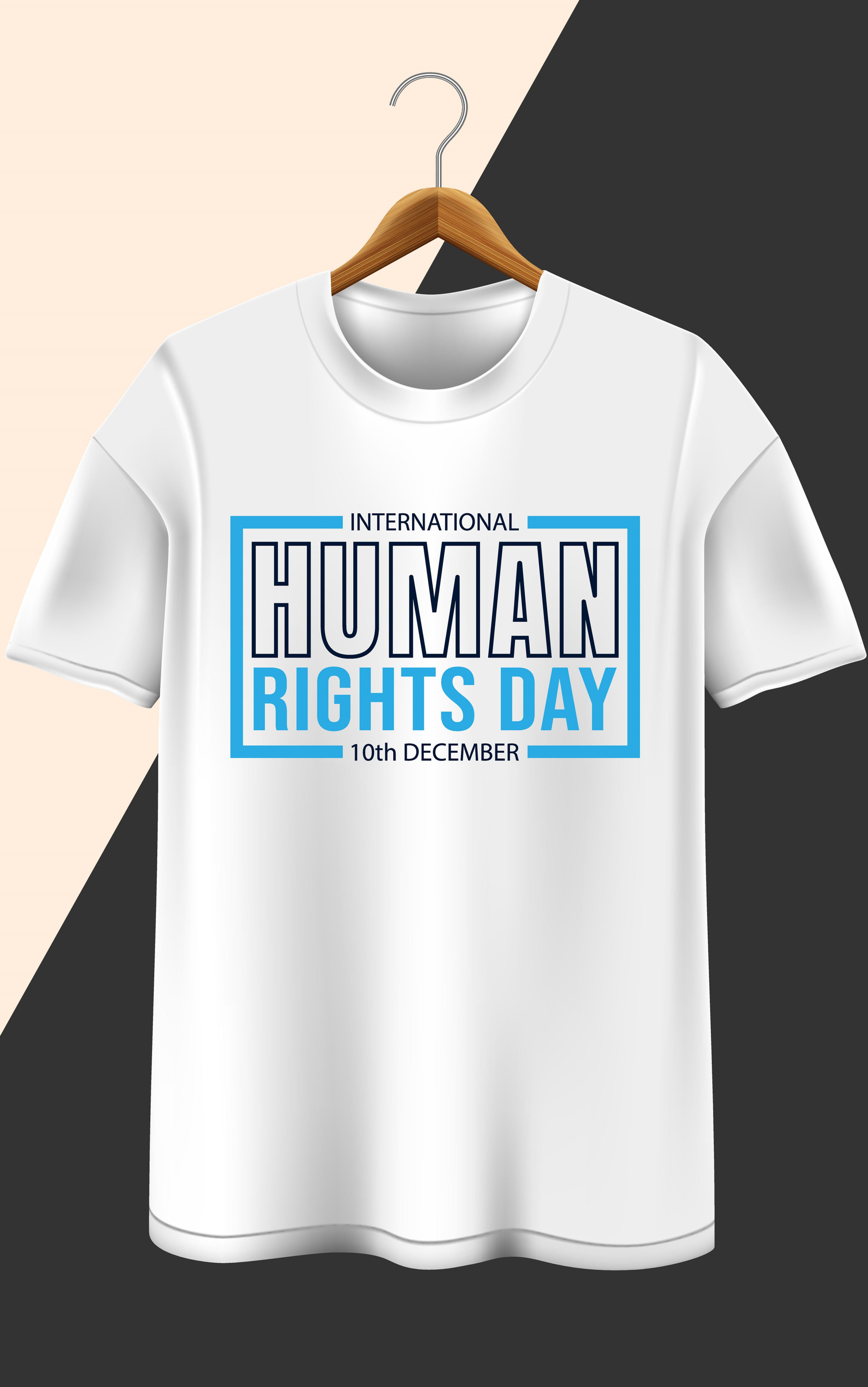international human rights day 10 th december typography printed t shirts