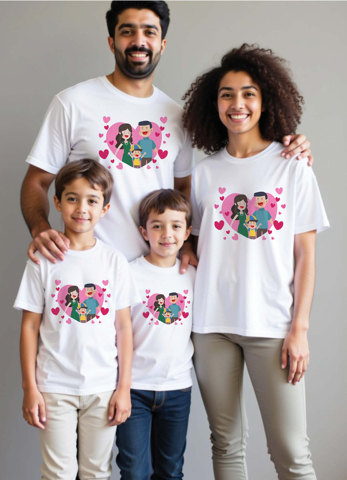 Matching Family T-Shirts – Spread Love & Happiness Together
