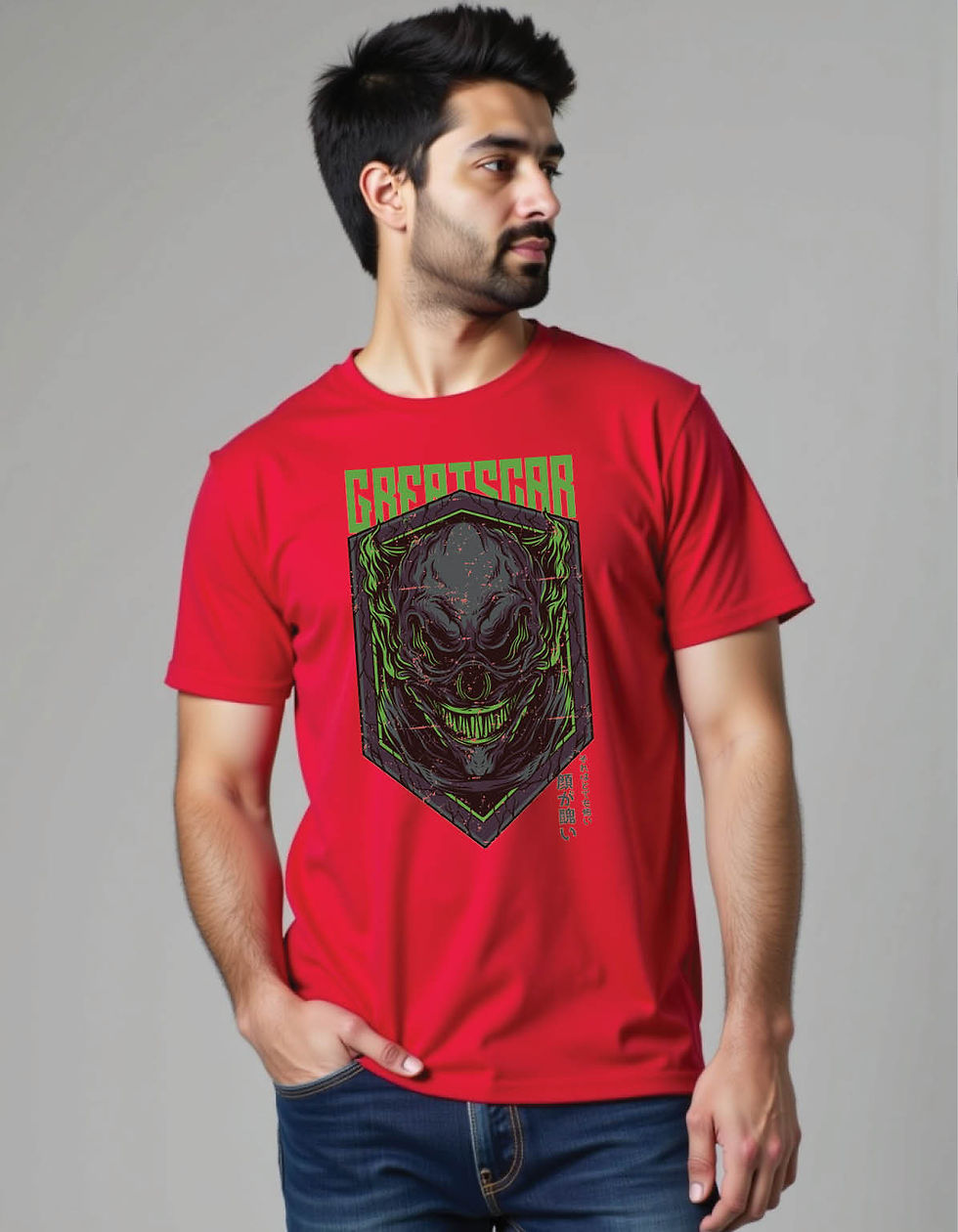 Thumbnail: Haze Fang Classic Tee with Misty Wolf Graphic in Black Ink