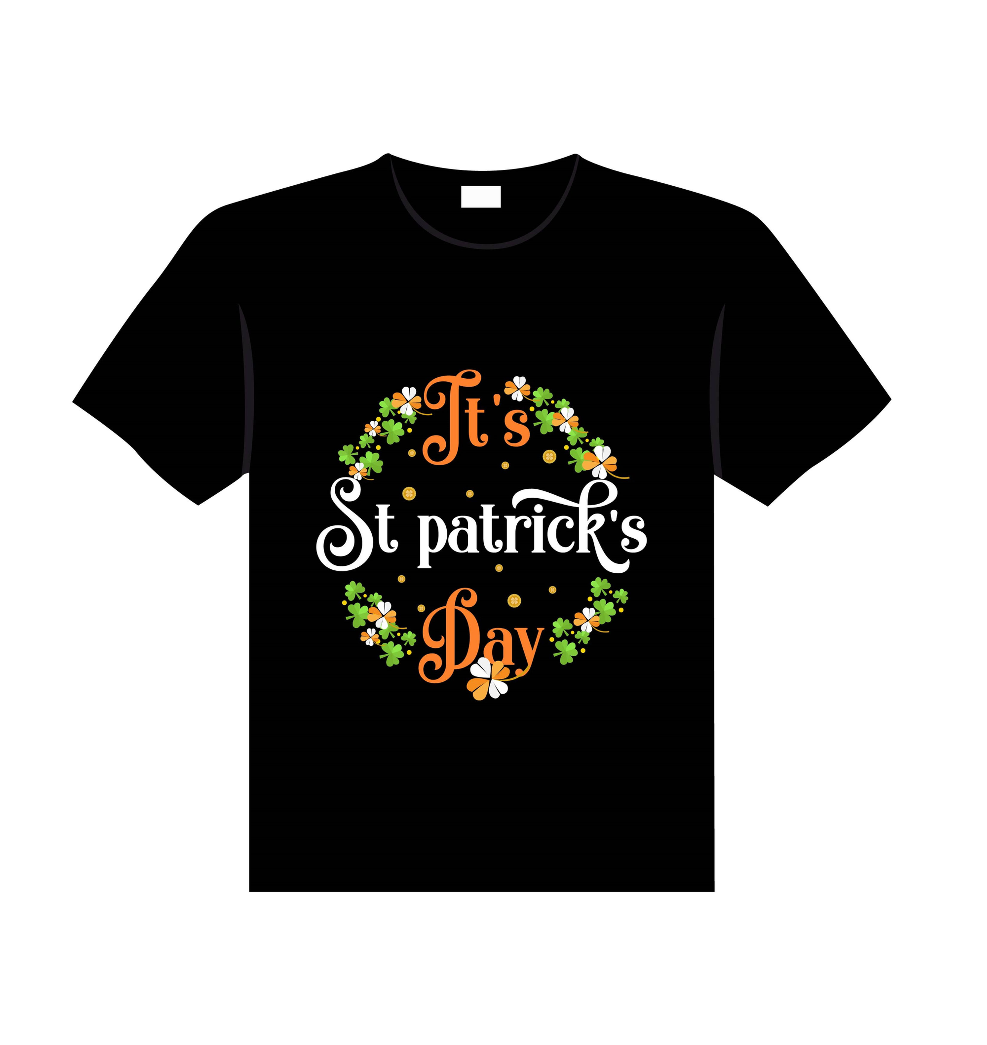 its st patricks day typography printed t shirts