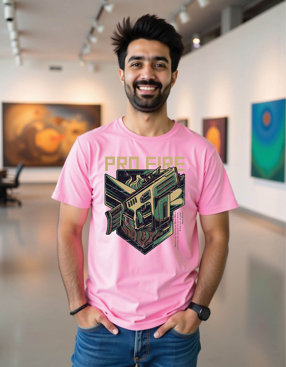 Haze Flux Regular Fit T-Shirt with Smoky Flow Street Design