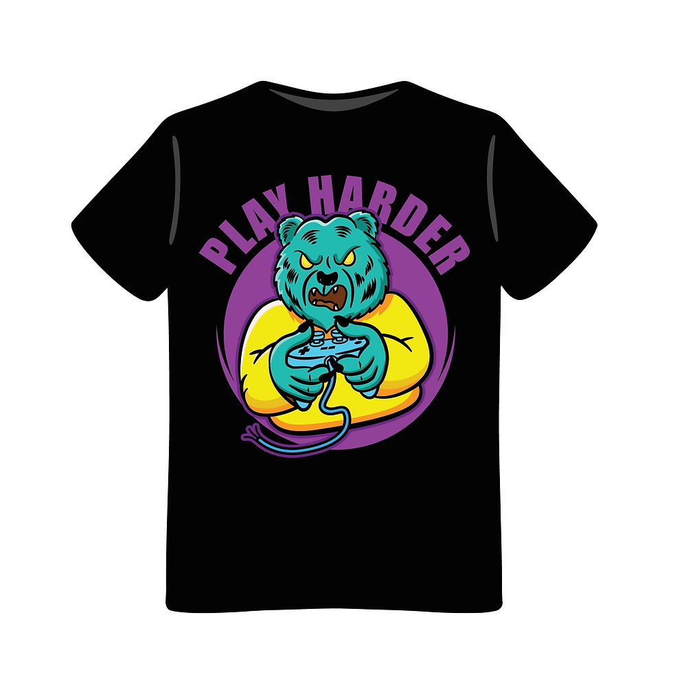 Thumbnail: gaming is not a crime typography printed t shirts