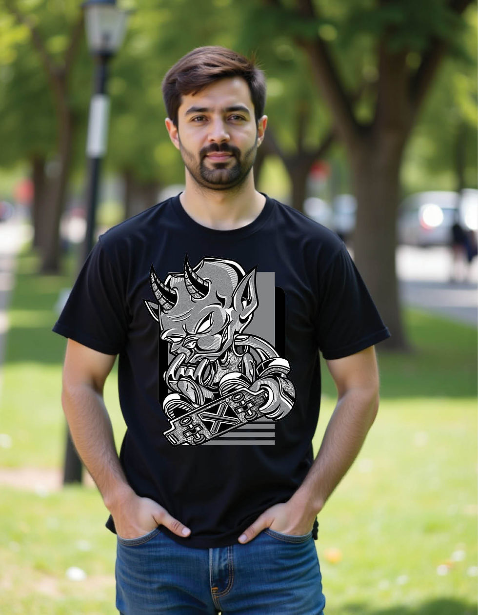 Thumbnail: Neon Pulse Regular Streetwear Shirt with Electric Beat Artwork