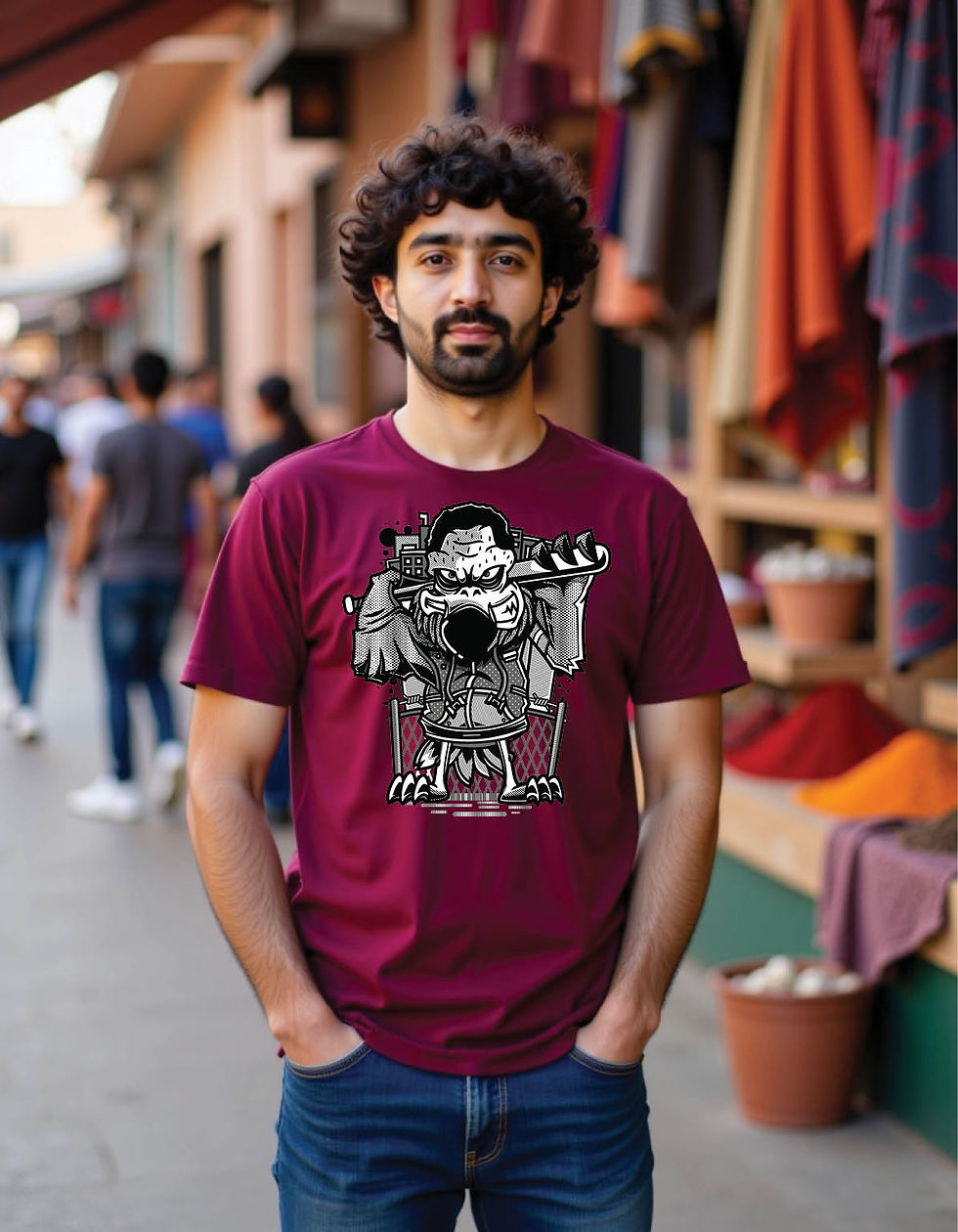 Thumbnail: City Dust Classic Tee with Faded Cityscape Graphic Design