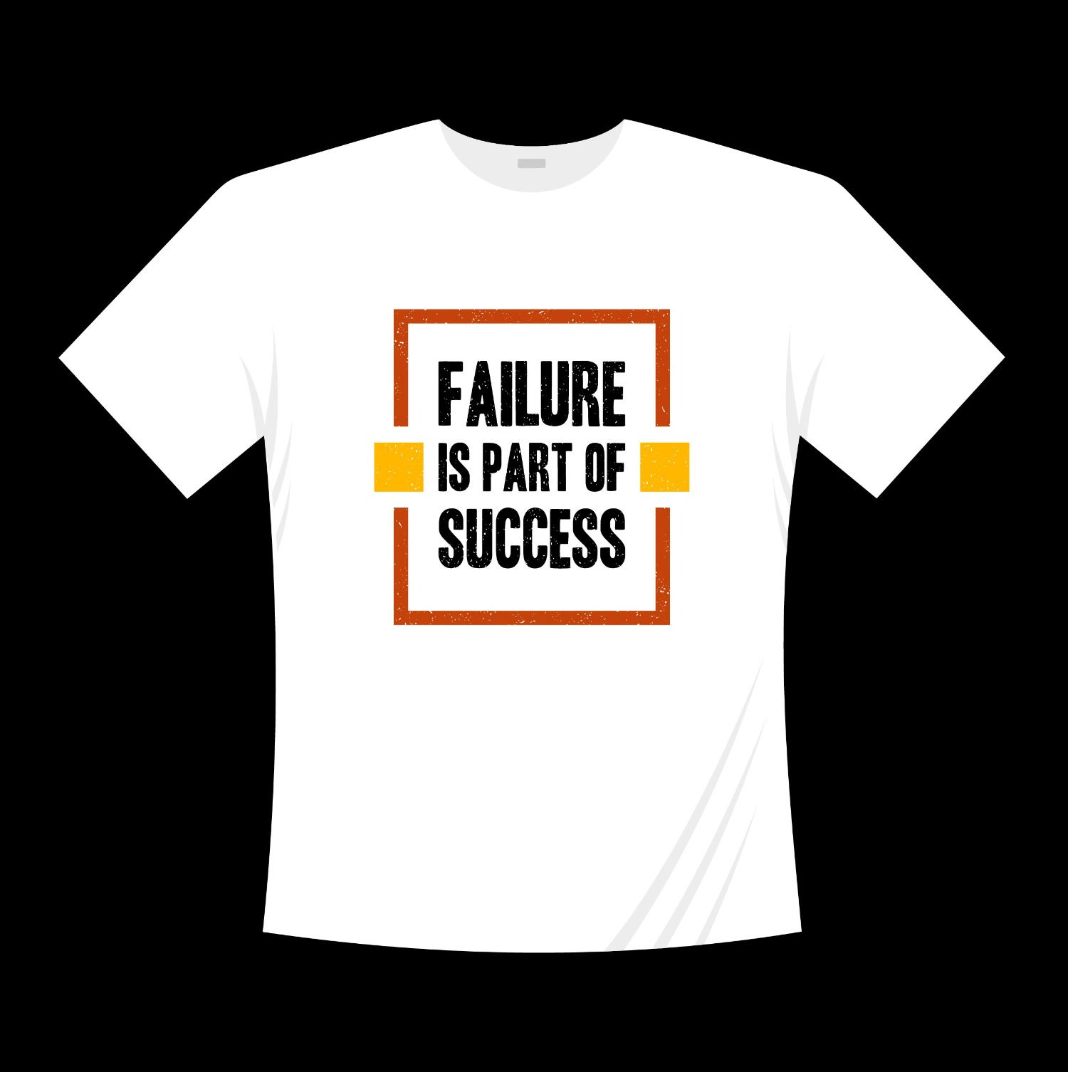 failure is part of success typography printed t shirts