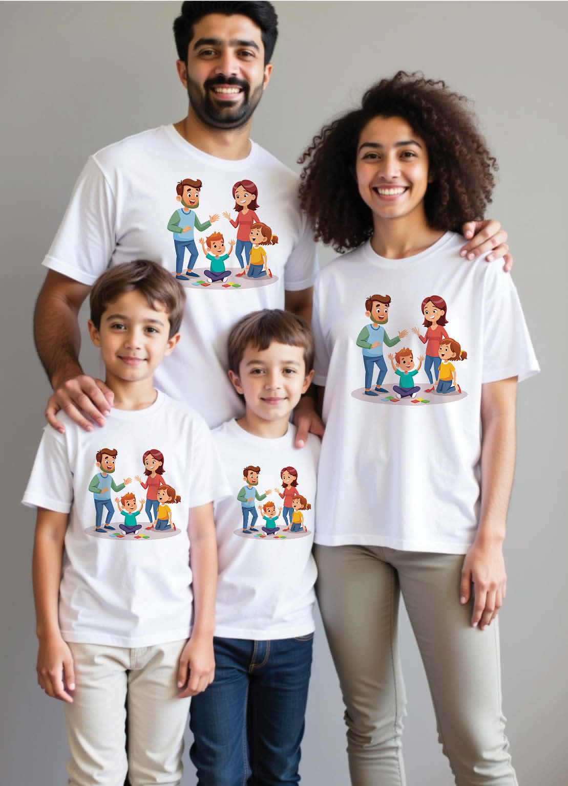 Kolkata Vibes Family Matching T-Shirts – Artistic & Trendy Designs for Parents & Kids