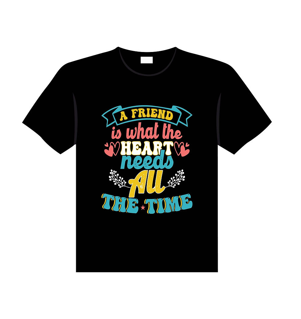 Thumbnail: friends are like family best friends like you typography printed t shirts