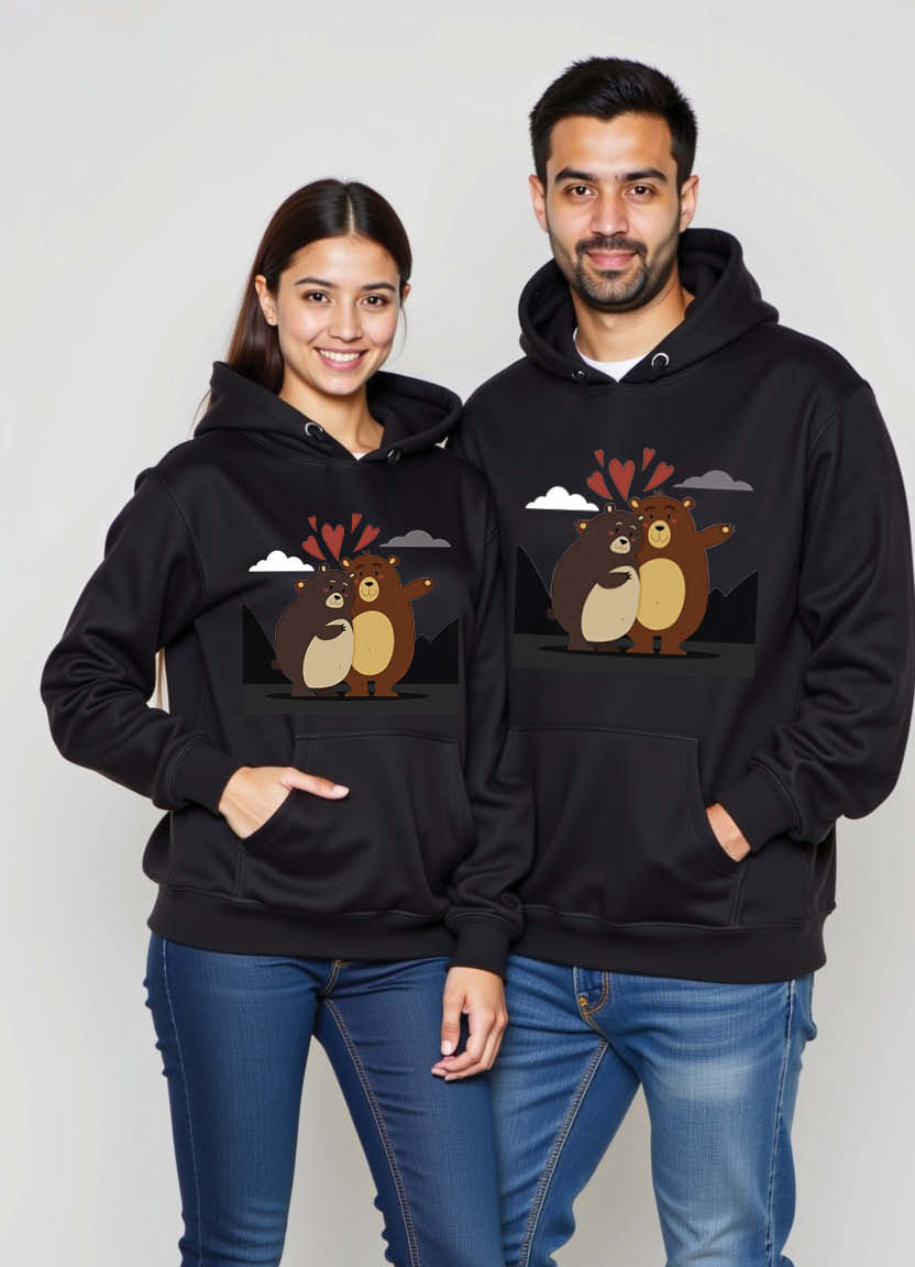 Thumbnail: If I Know What Love Is, It’s Because of You” Printed Hoodie for Classic Couples
