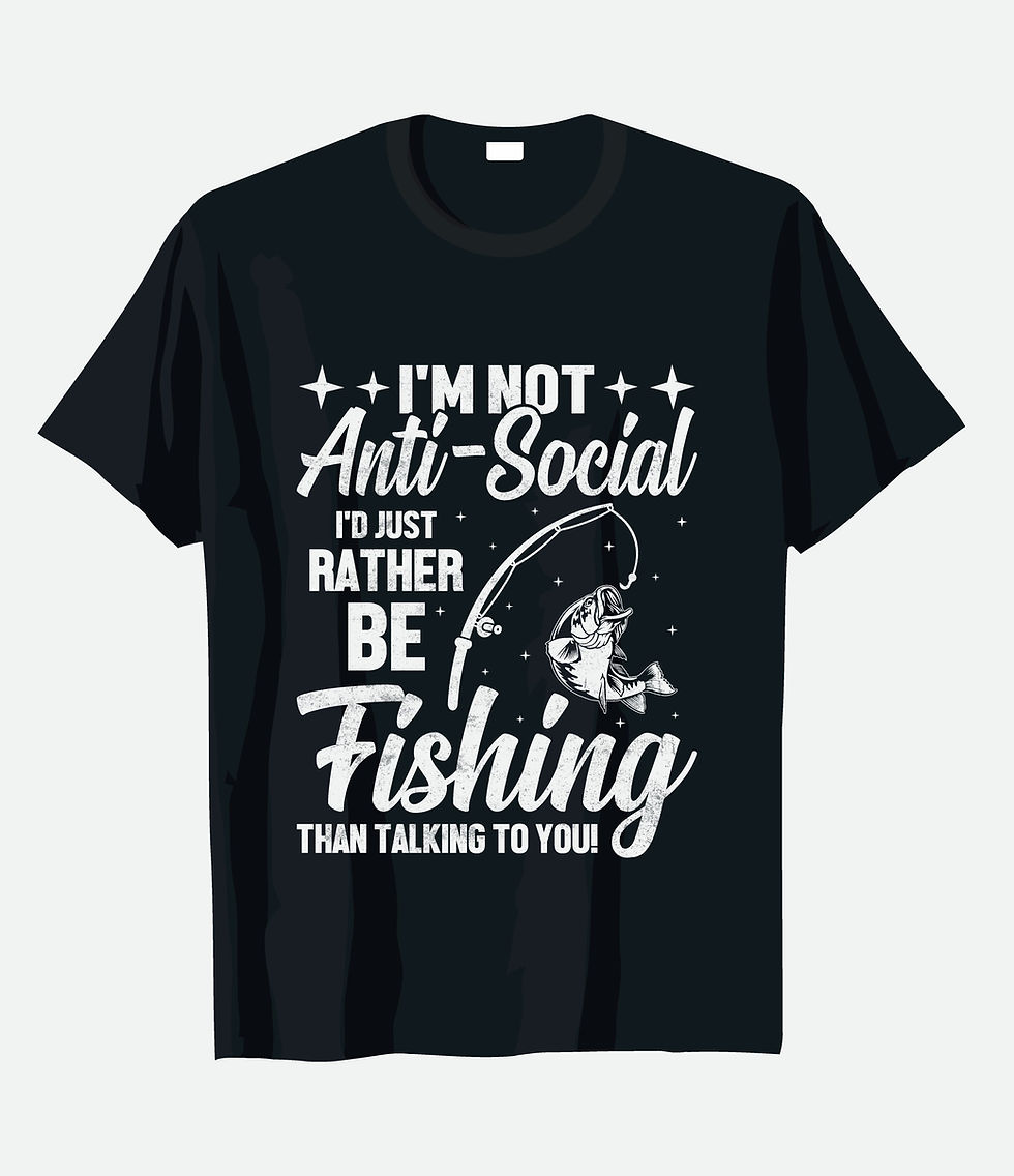 im not anti social i had rather be fishing talking to your typography t shirts