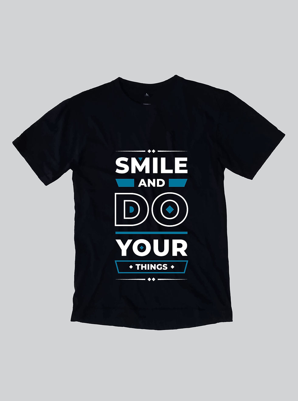Thumbnail: smile your things modern geometric motivational quotes t shirt