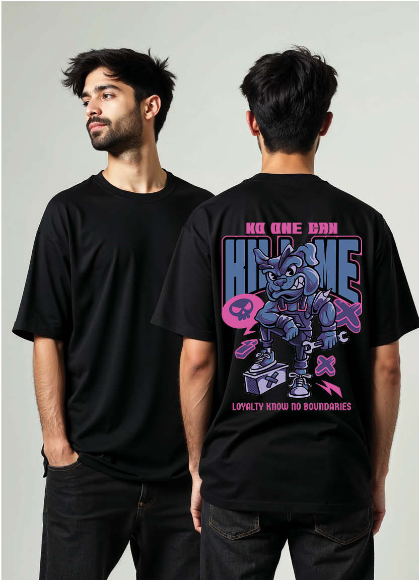 World Vibes Oversized T-Shirt with Cultural Print for Street Style Lovers