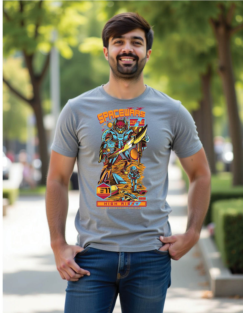 Vortex Road Classic Tee with Swirling Path Print in Black Ink