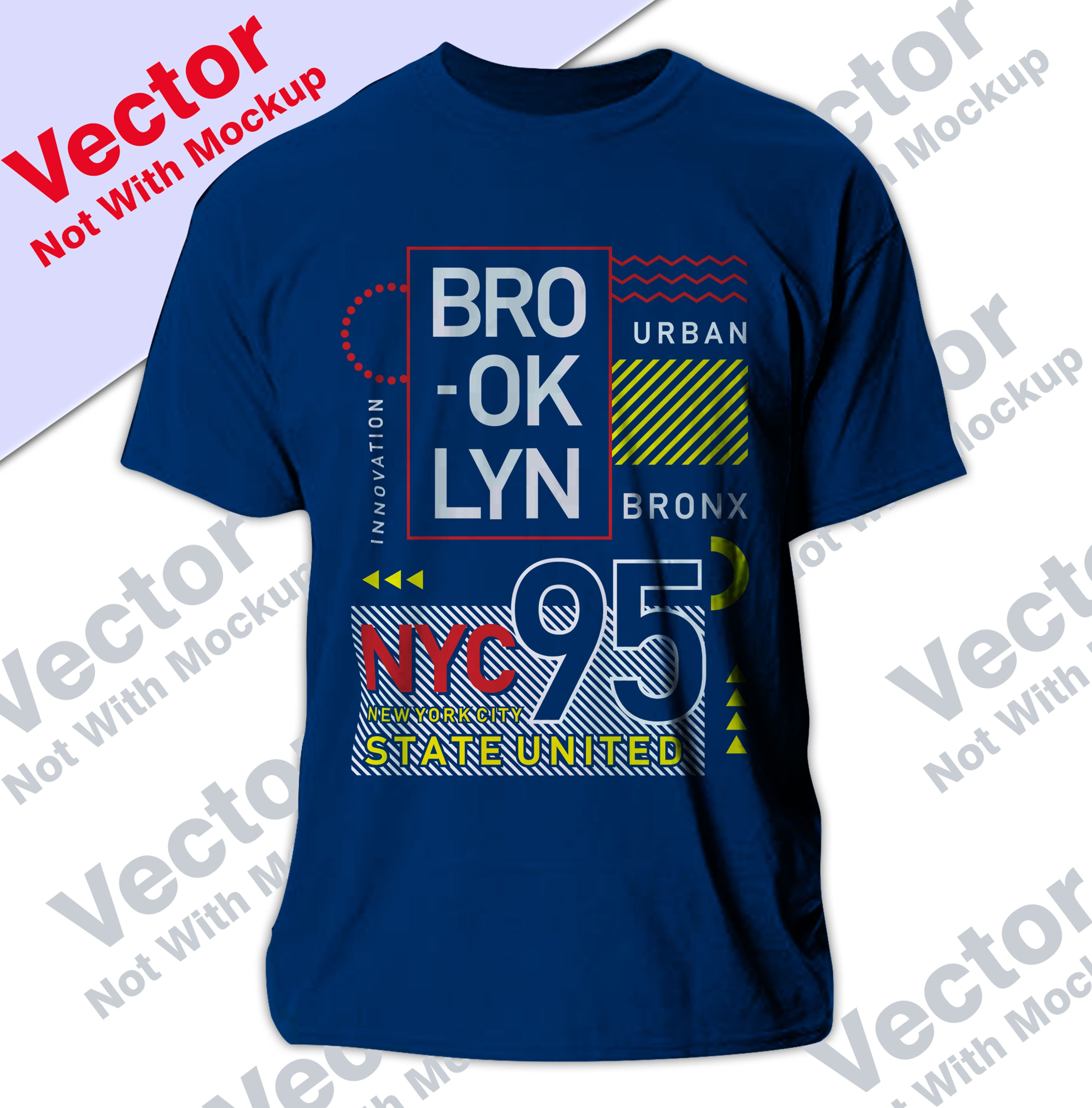 95 NYC new york city state united typography t shirt