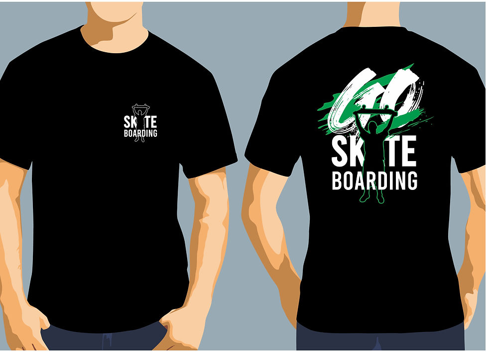 skate boarding typography printed t shirts