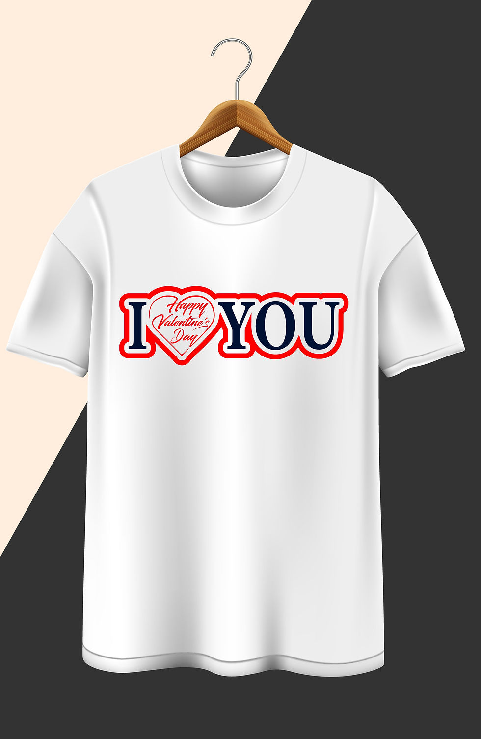 Thumbnail: happy valentines day i love you typography printed t shirts