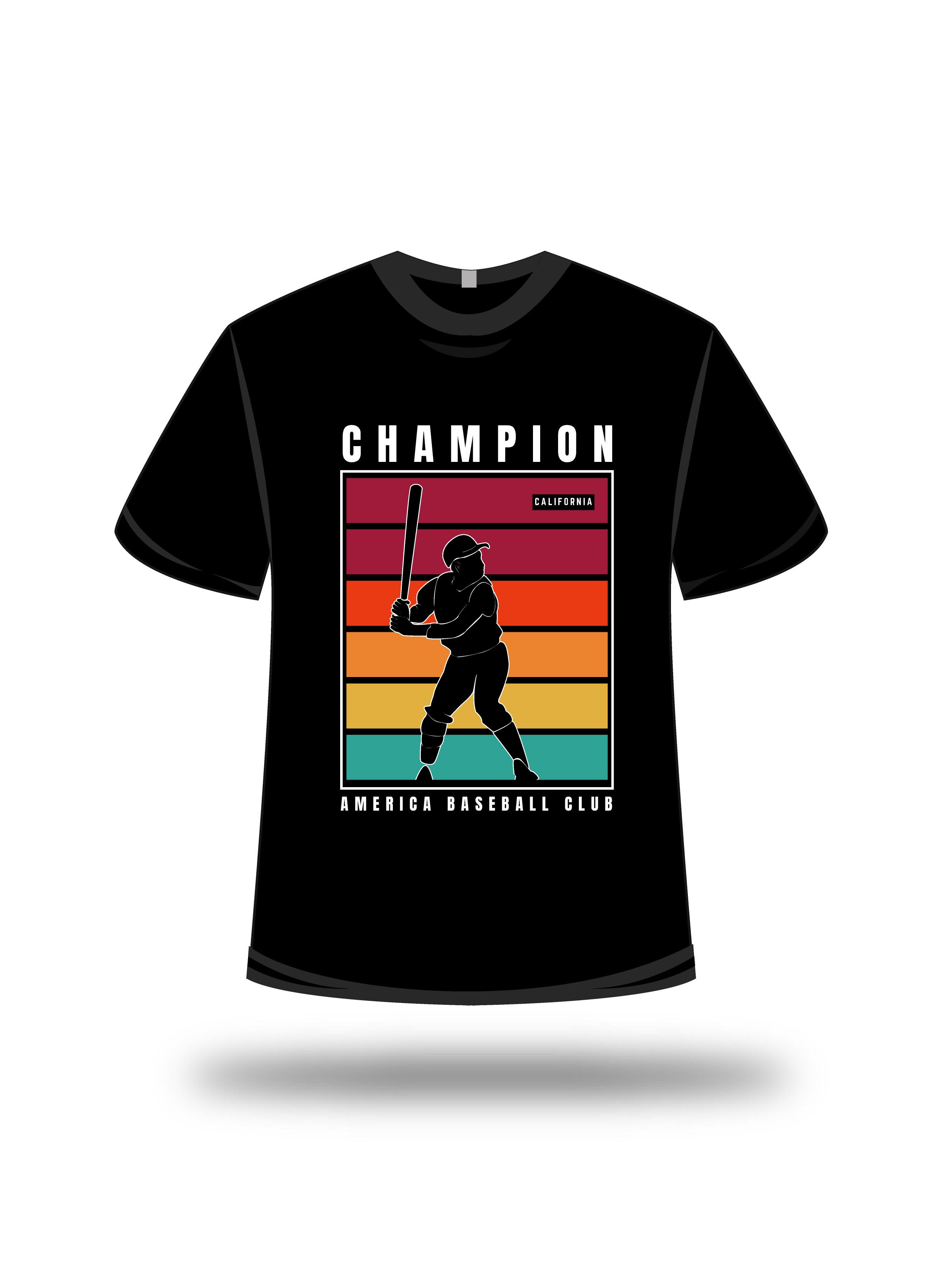 America baseballclubchampion typography t shirt