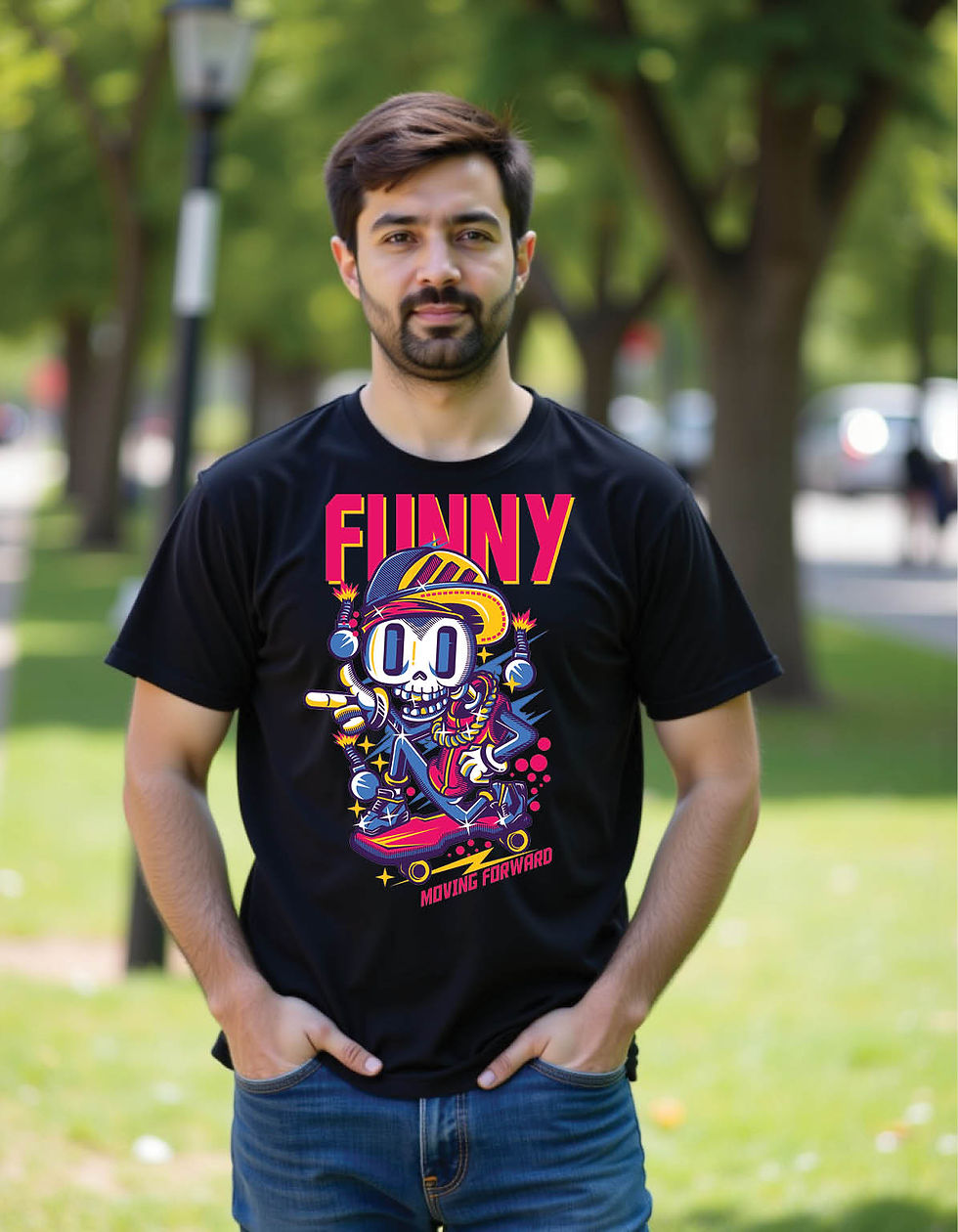 Rebel Pulse Standard Fit Tee with Dynamic Beat Graphic Print