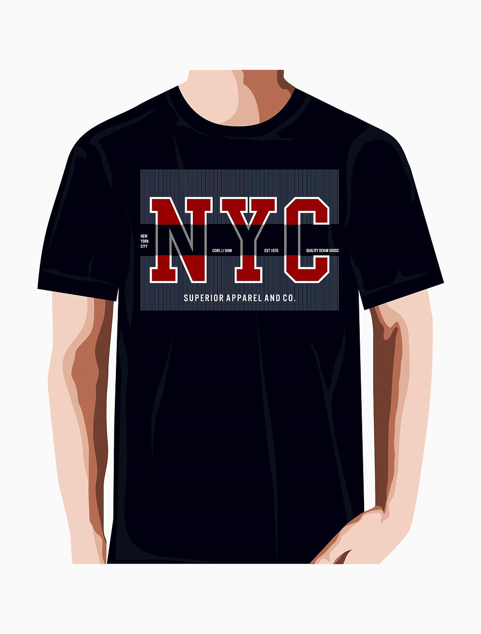 Nyc superior apprel and co typography t shirt