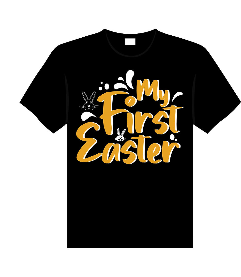 my first easter typography printed t shirts