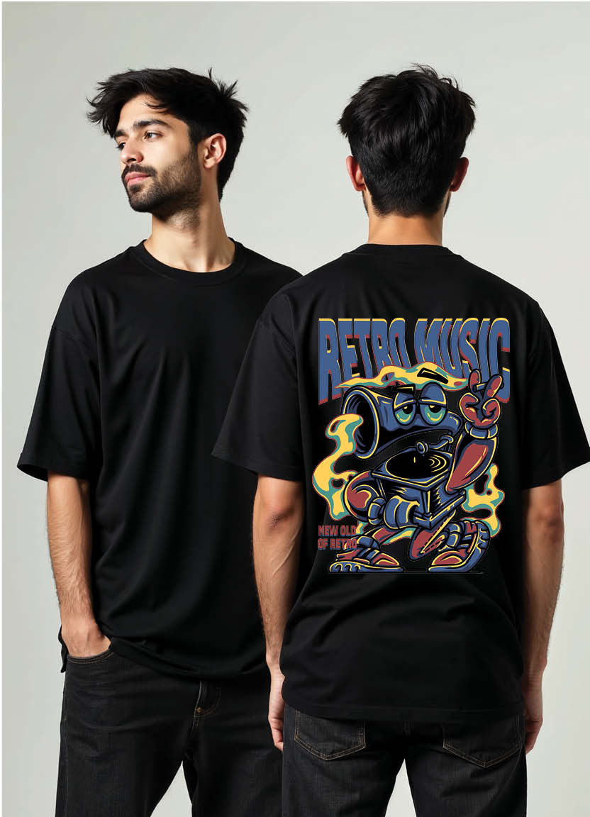 Phantom Streets Oversized T-Shirt with Dark Art Graphic for Bold Fashion
