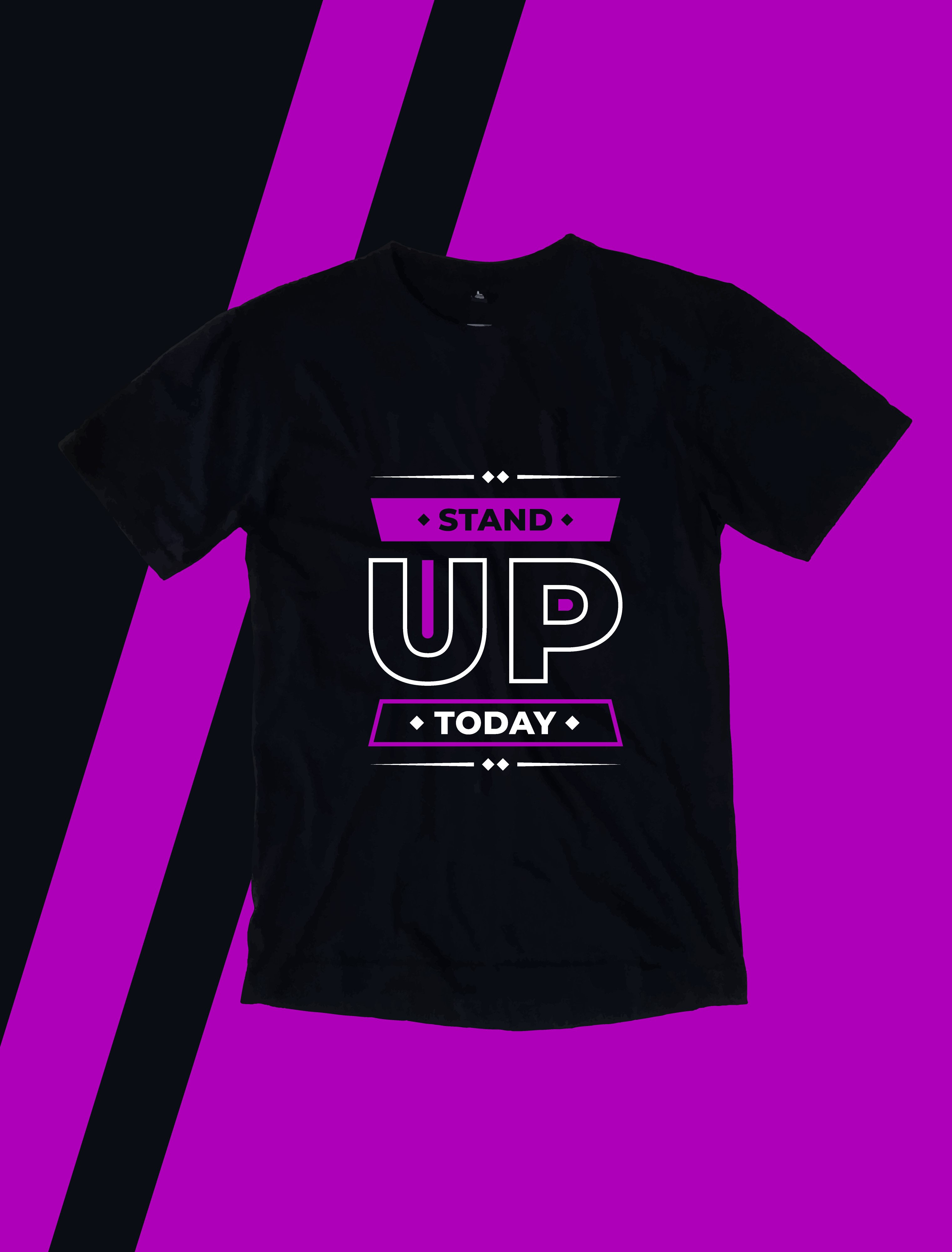 stand up today typography printed t shirts