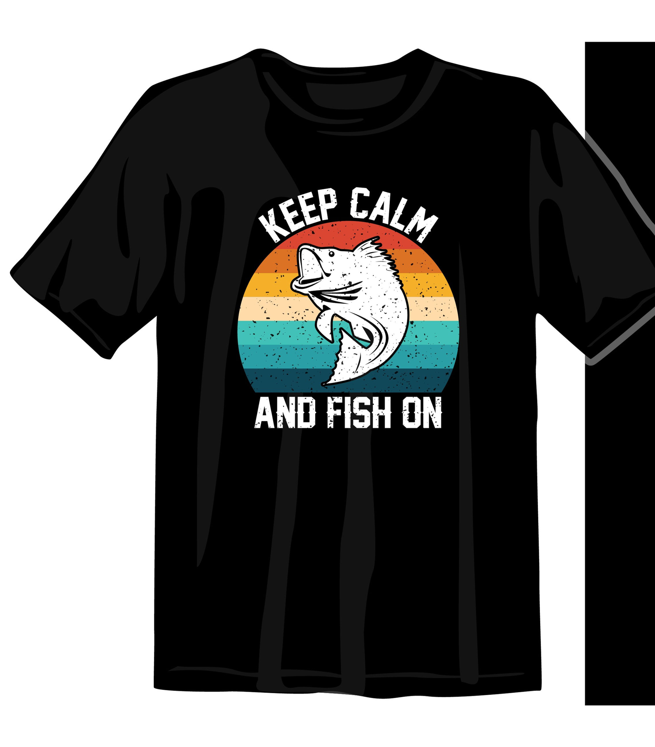 keep calm and fish on graphic printed t shirts fishing t shirts