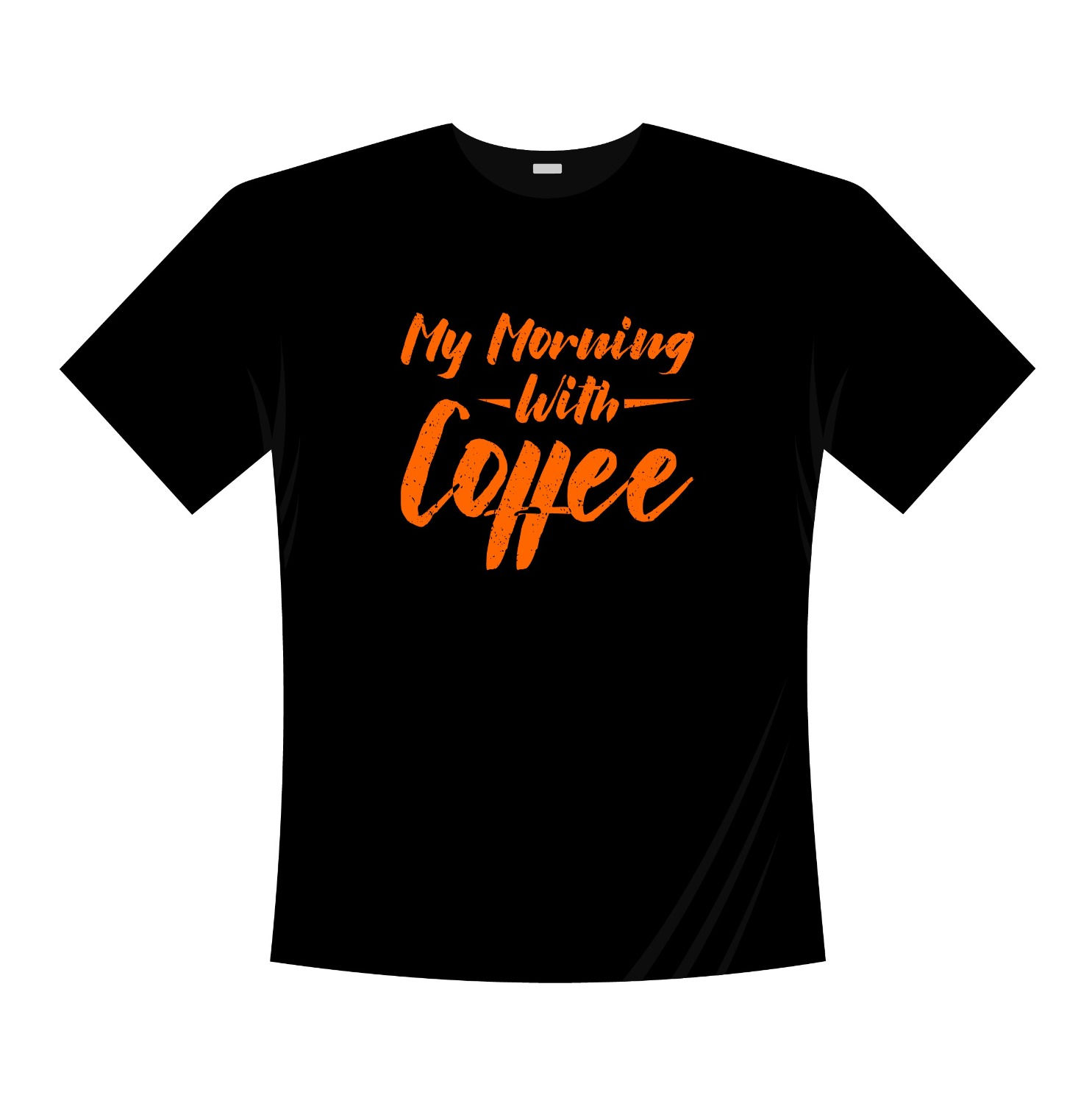 my morning with coffee typography printed t shirts