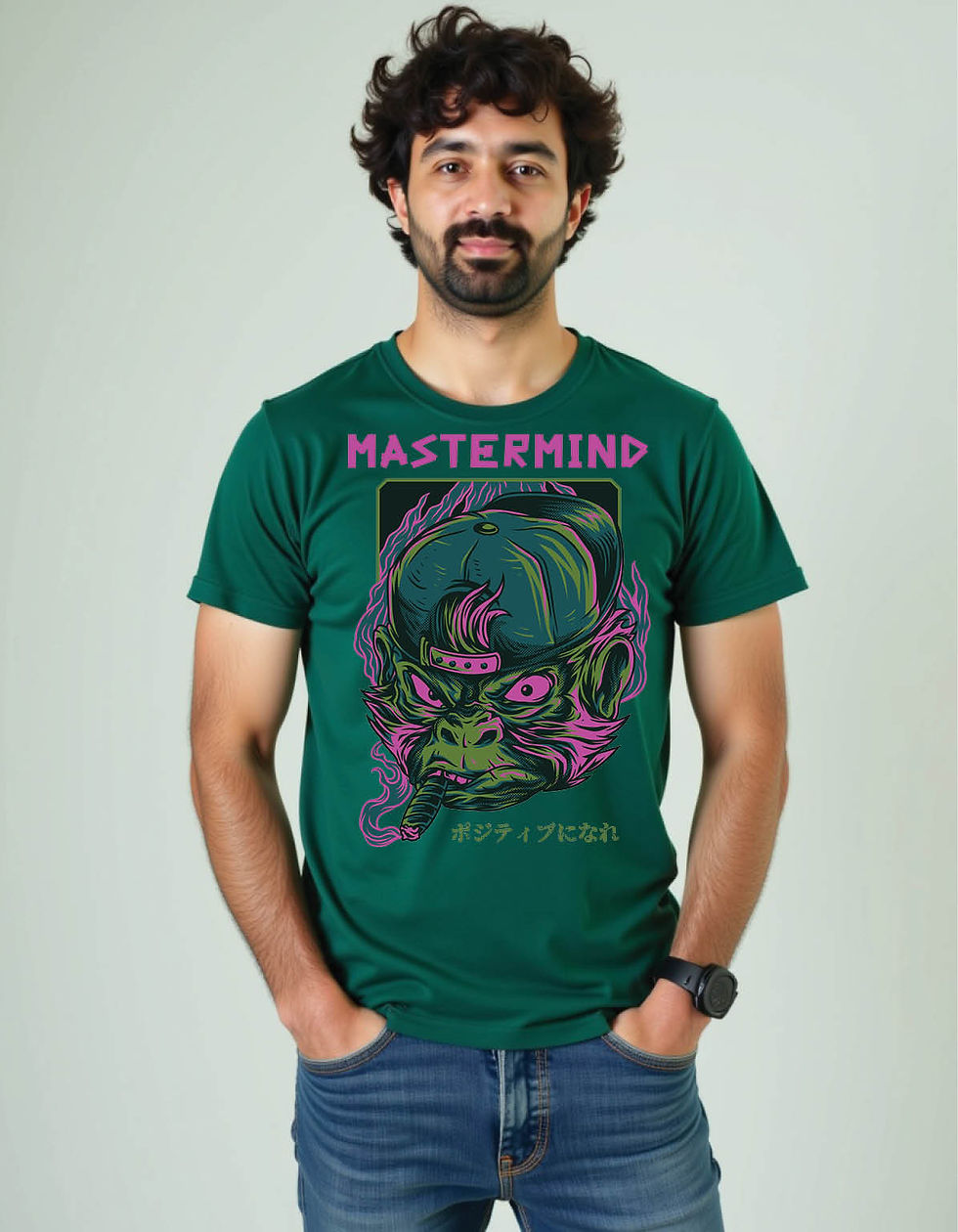 Thumbnail: Rebel Fang Regular Streetwear Shirt with Rebel Wolf Print Art