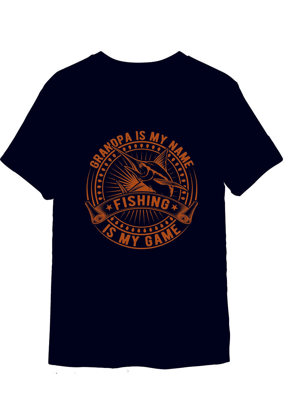 grandpa is my name fishing is my game typography t shirts