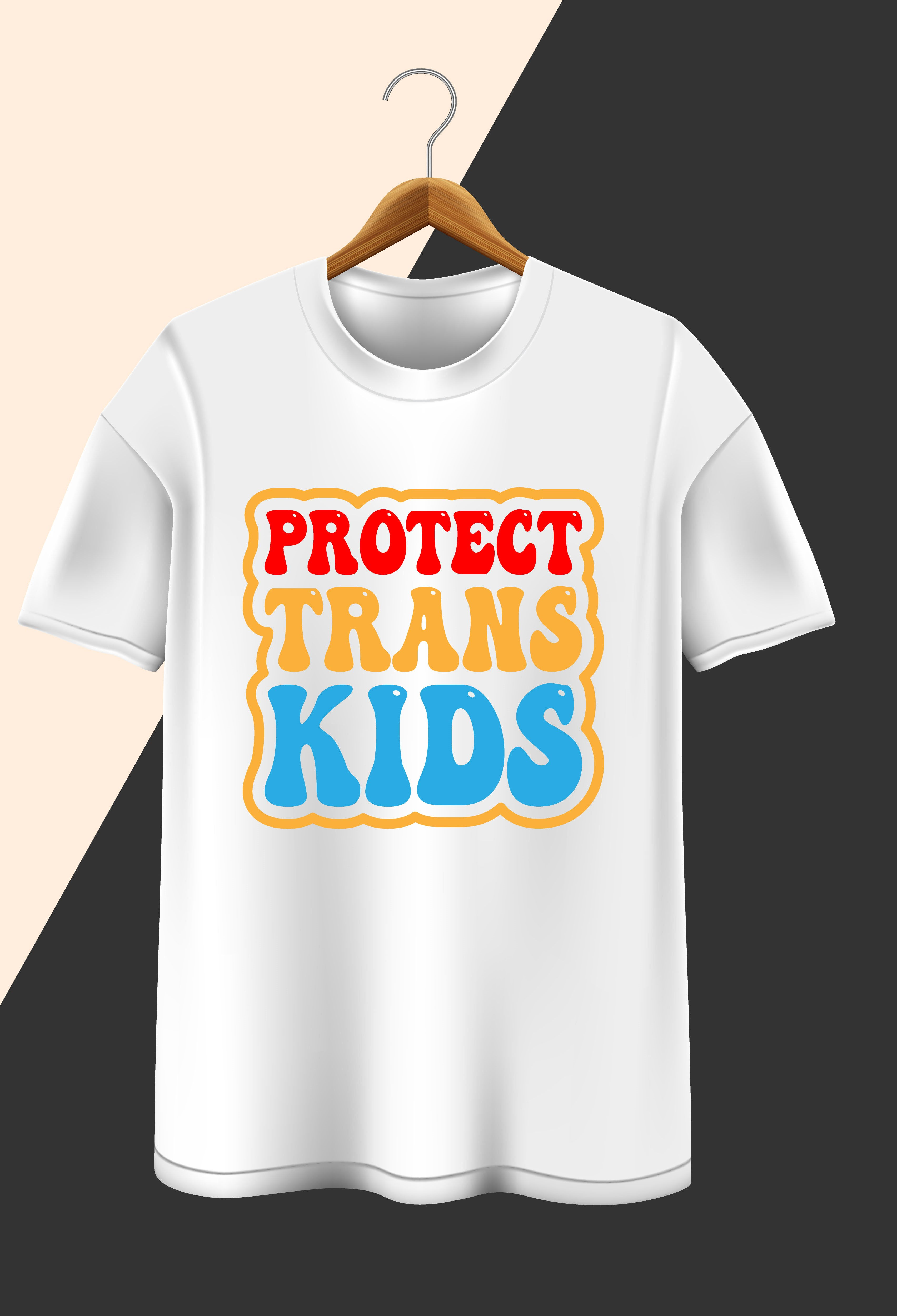 protect trans kids typography printed t shirt