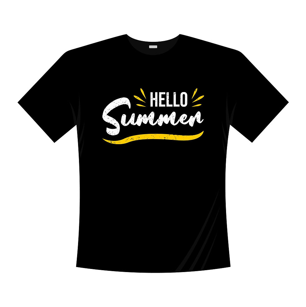 hello summer typography t shirt