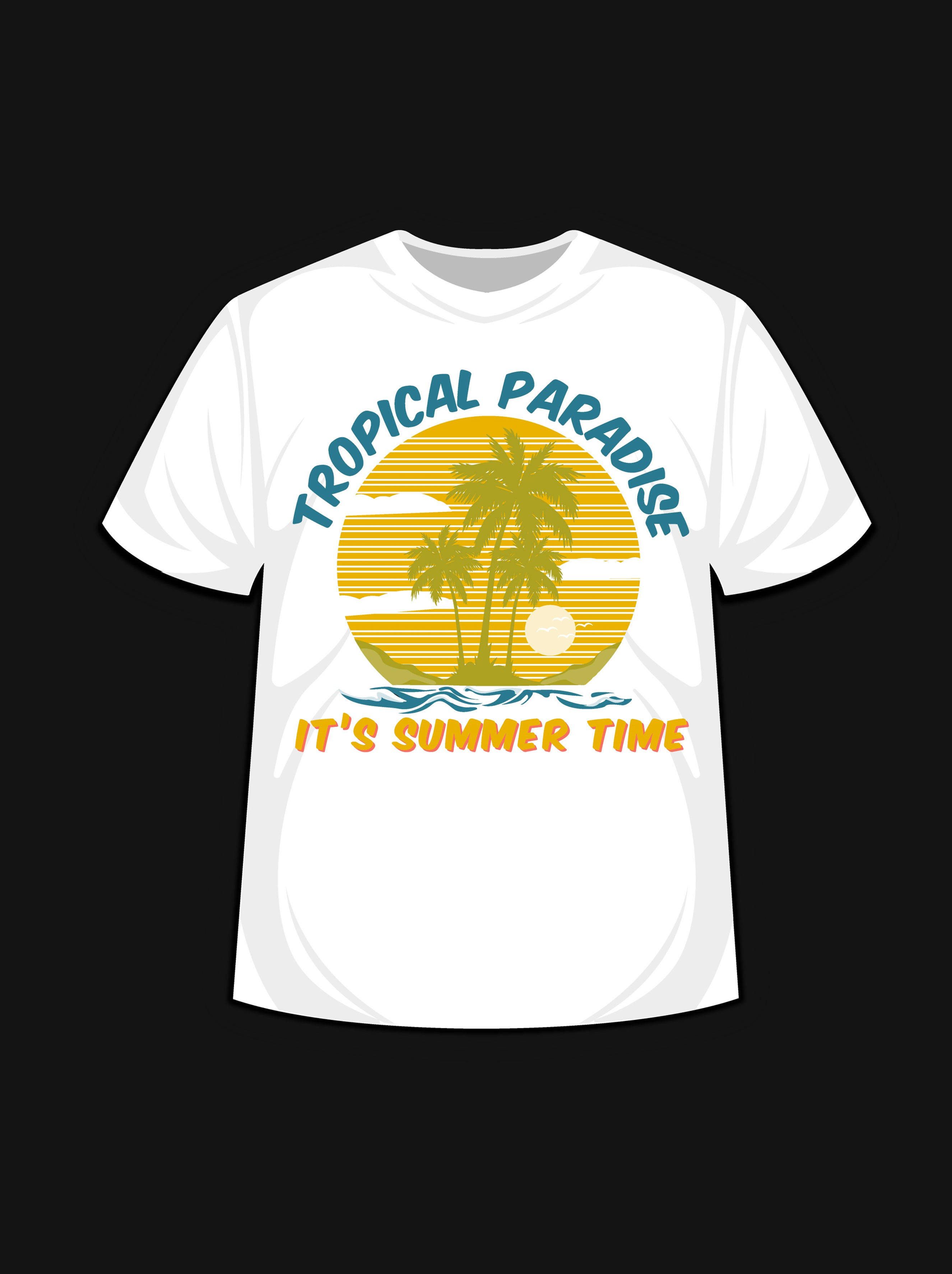 Tropical paradise its summer time typography t shirt