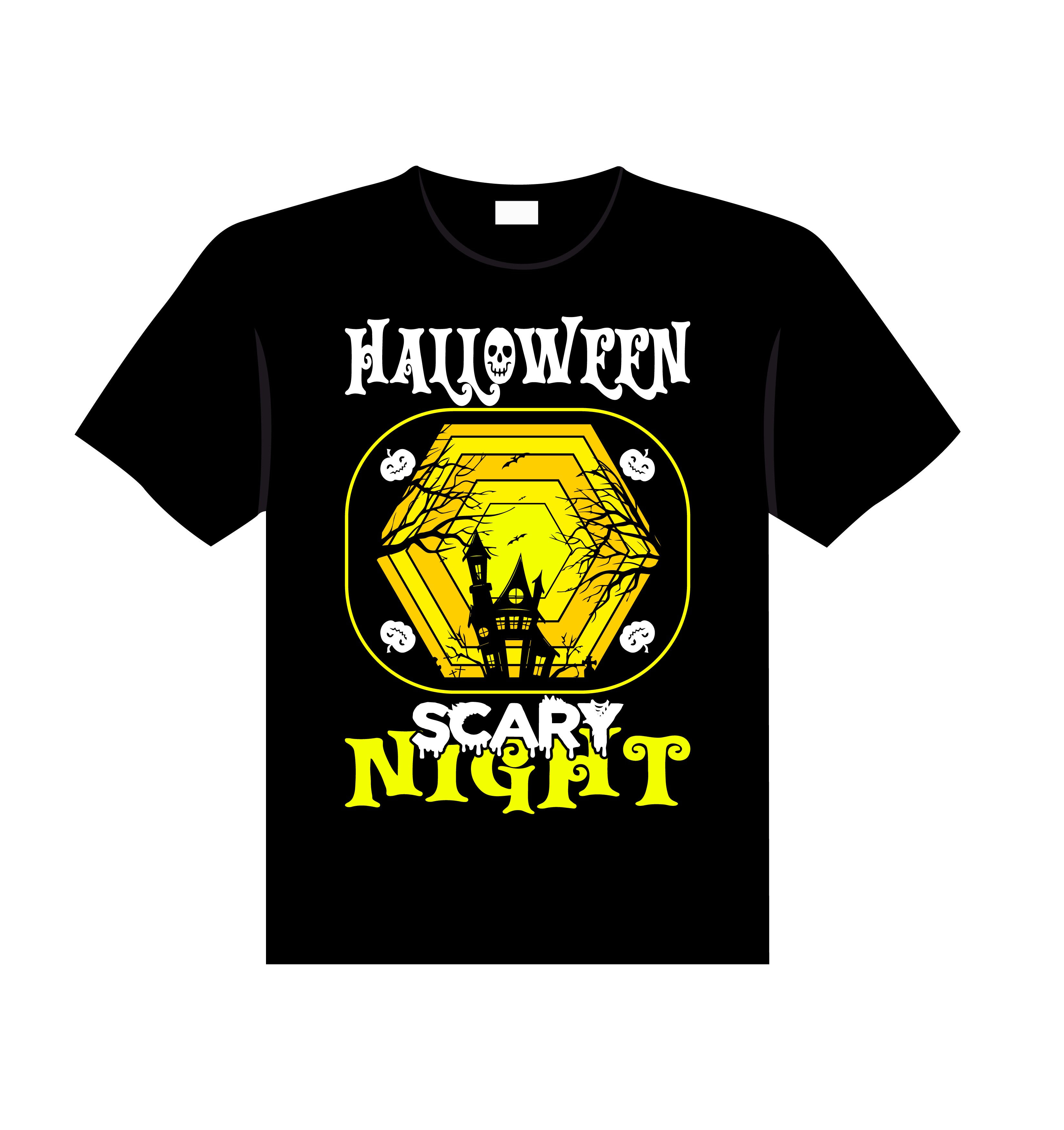 halloween scary night graphic printed t shirts scary night printed t shirts