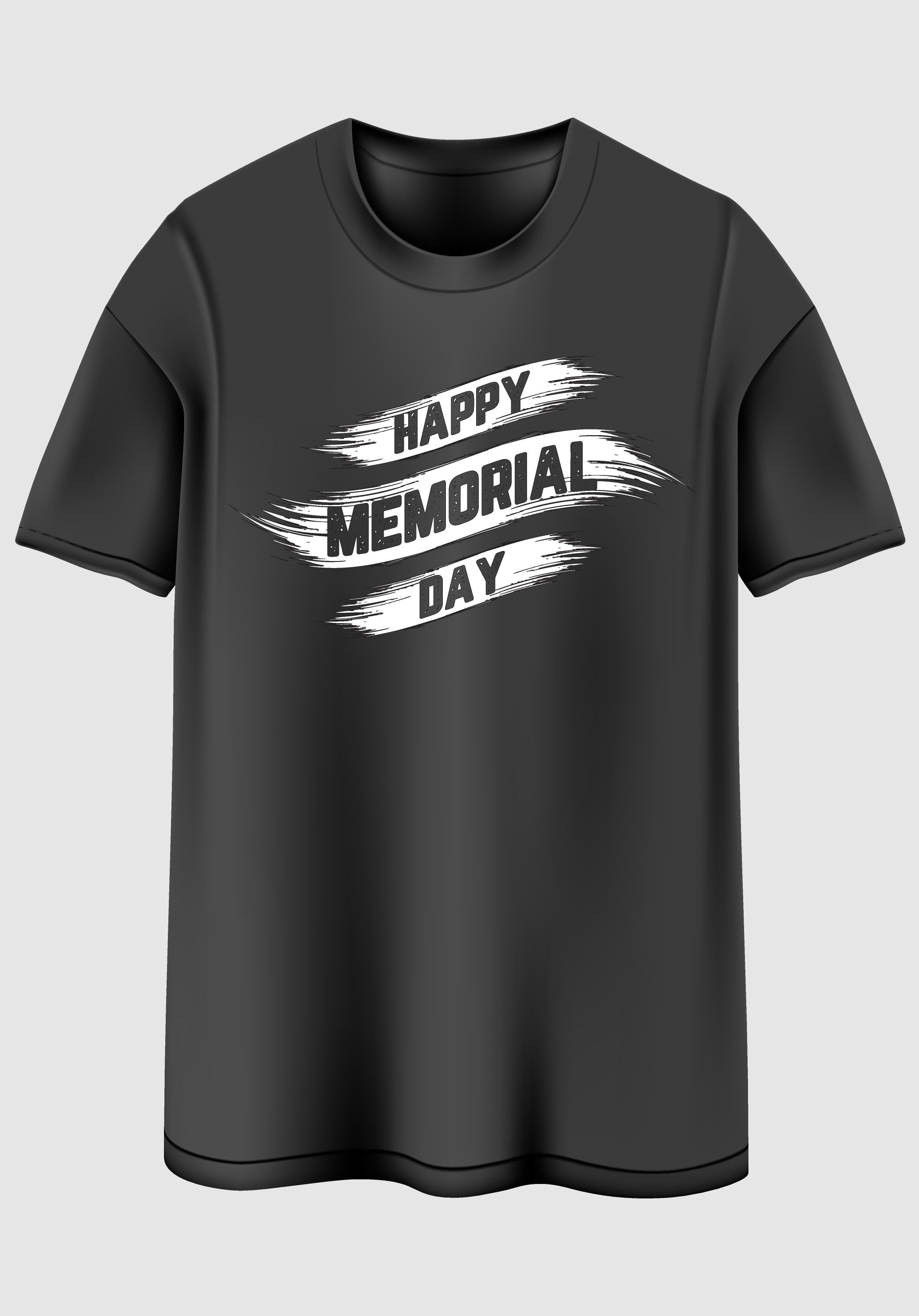 happy memorial day typography printed t shirts