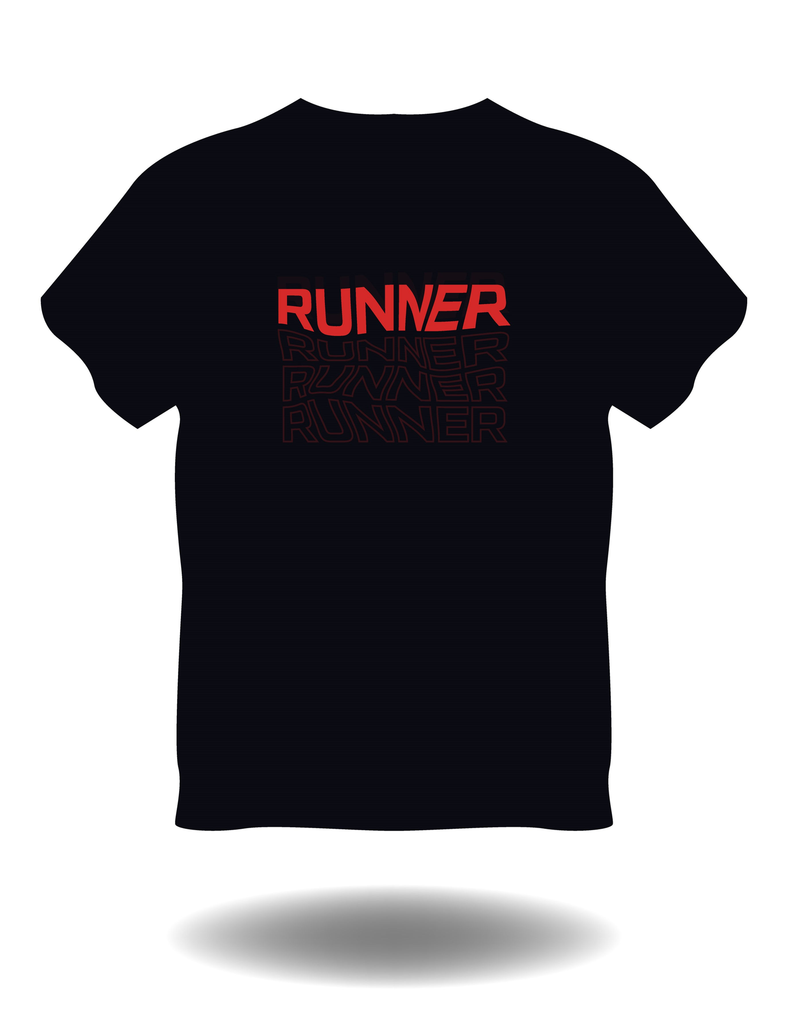 runner typography printed t shirts