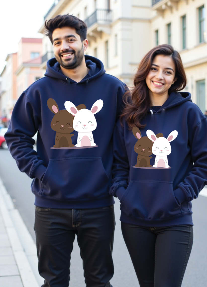 Thumbnail: Couple Hoodies for Him and Her with Romantic Artwork – Perfect for Soulmates